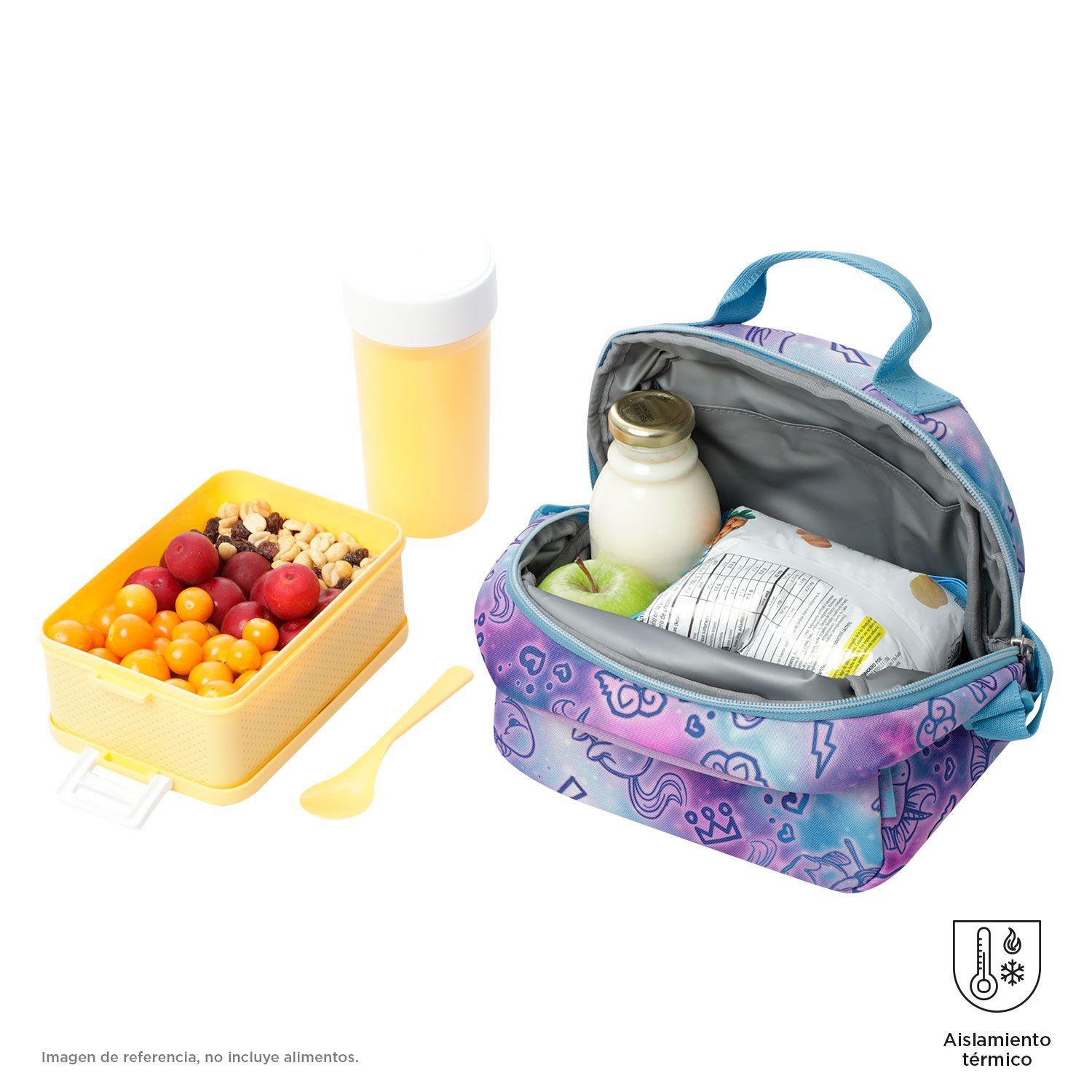 Lonchera Escolar Térmica Borrador Para Niña Morada 1 Totto-2