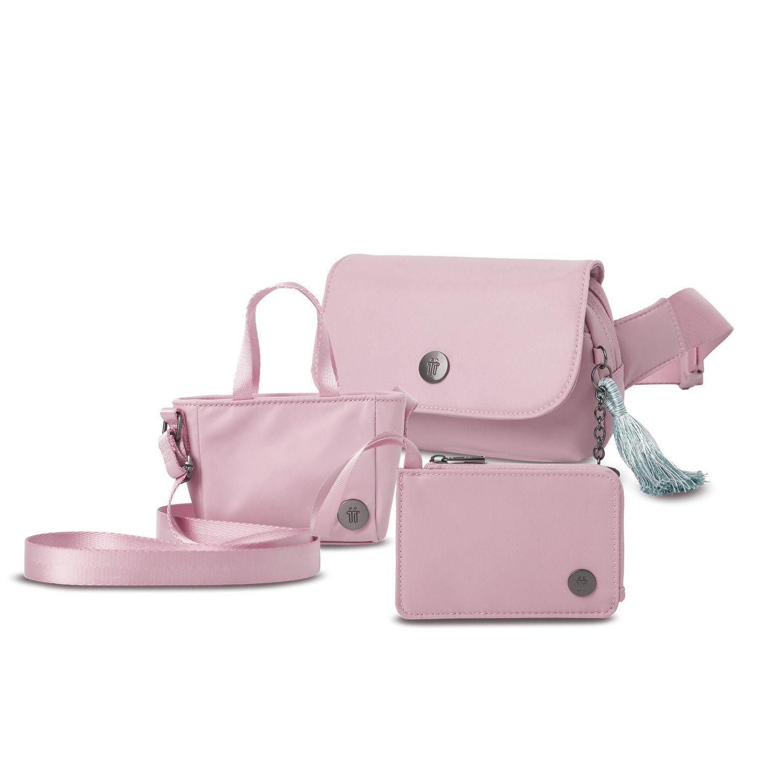 Kit de regalo Corneana 2 Ri onera Cosmetiquera Monedero Postal Rosado-2