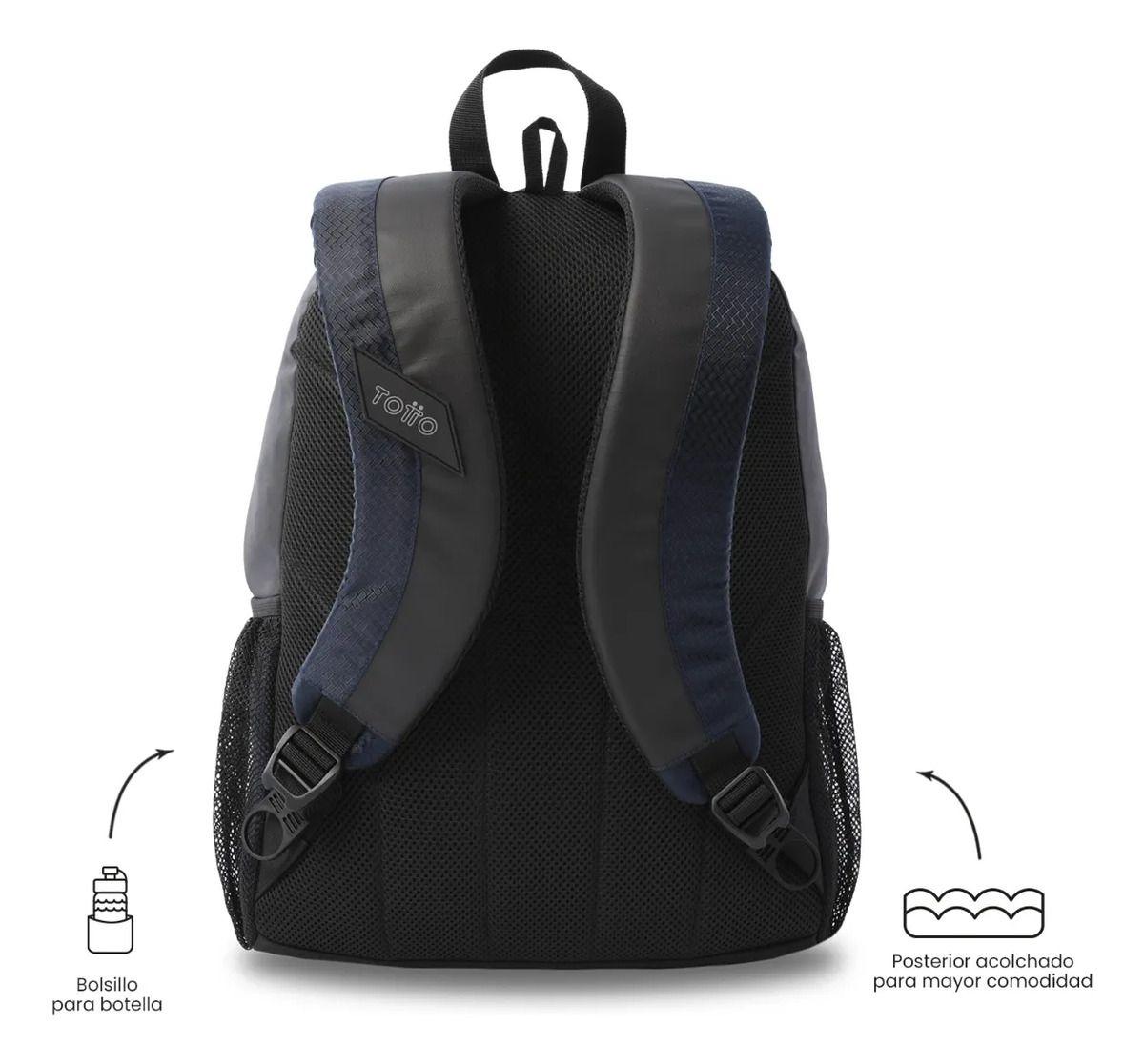 Mochila Universitario Teck 3.0 Porta Pc 13  Azul Hombre-3