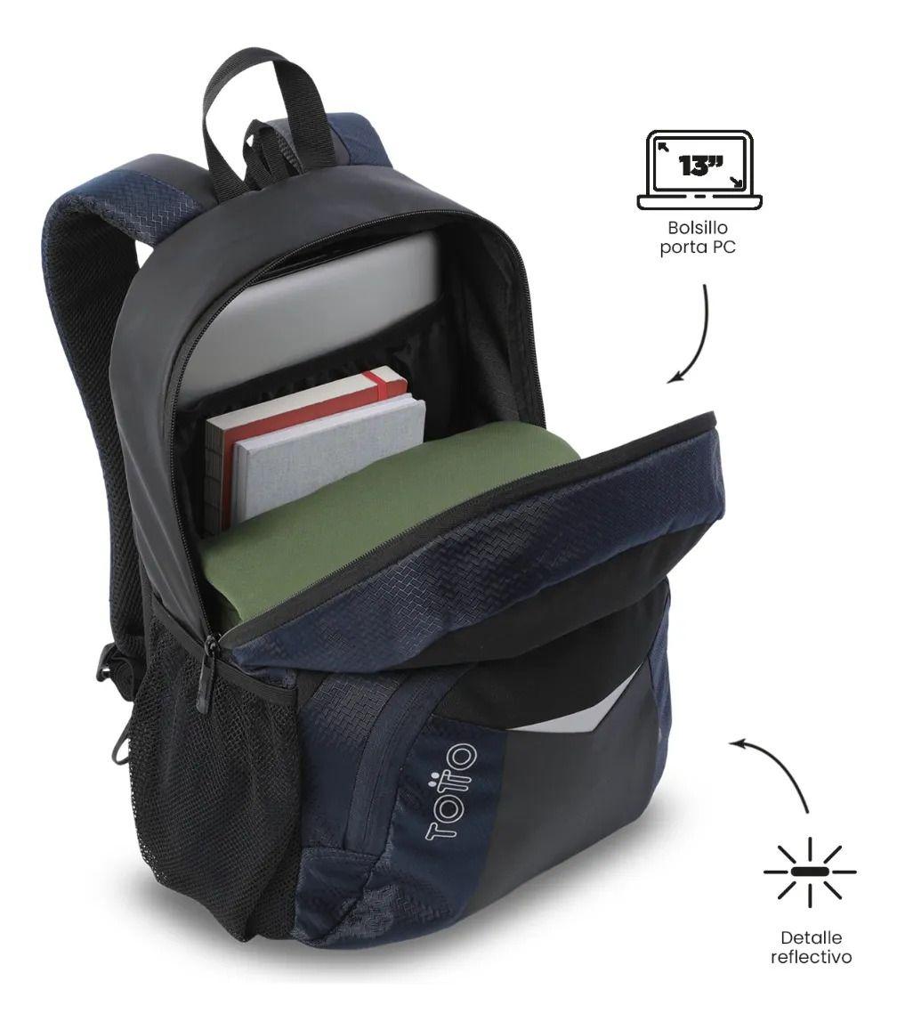 Mochila Universitario Teck 3.0 Porta Pc 13  Azul Hombre-4