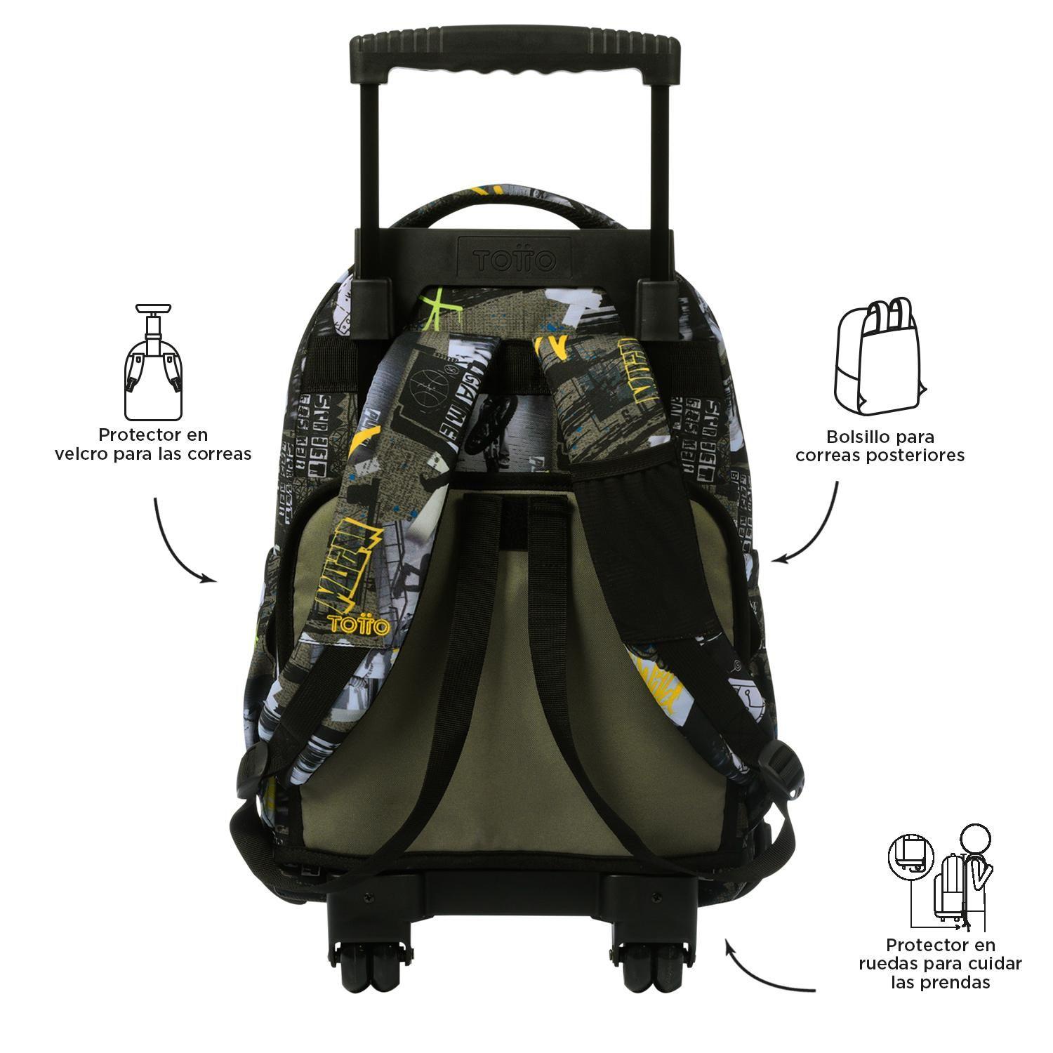 Mochila Escolar con Ruedas Bomper Renglon Baski-3