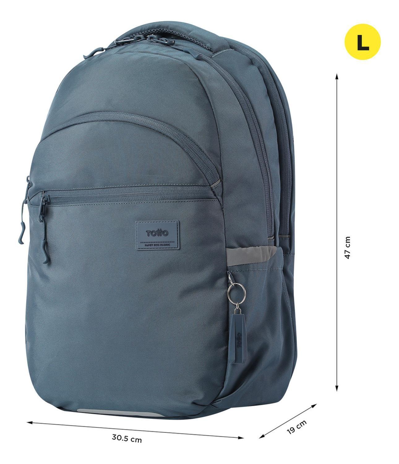 Mochila Ejecutiva Mujer Totto Indo Gris Folkstone Gray-2