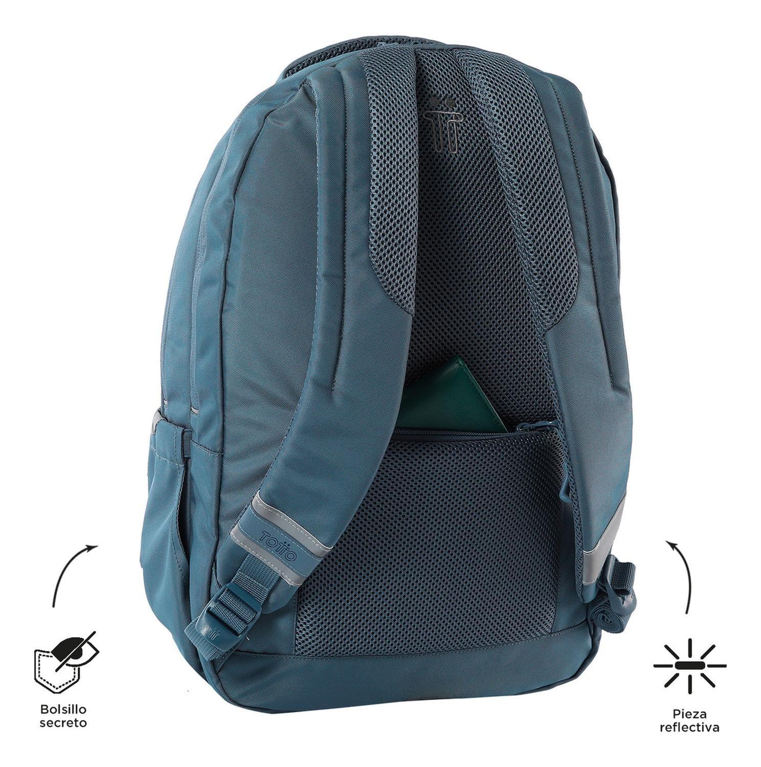 Mochila Ejecutiva Mujer Totto Indo Gris Folkstone Gray-6