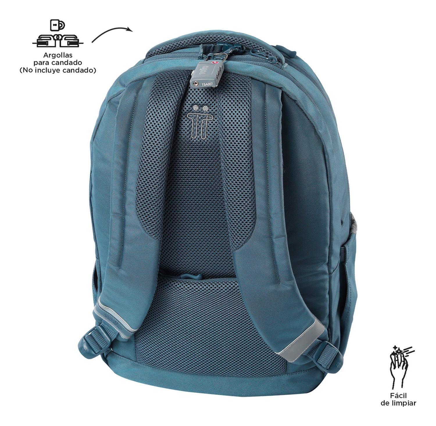 Mochila Ejecutiva Mujer Totto Indo Gris Folkstone Gray-7