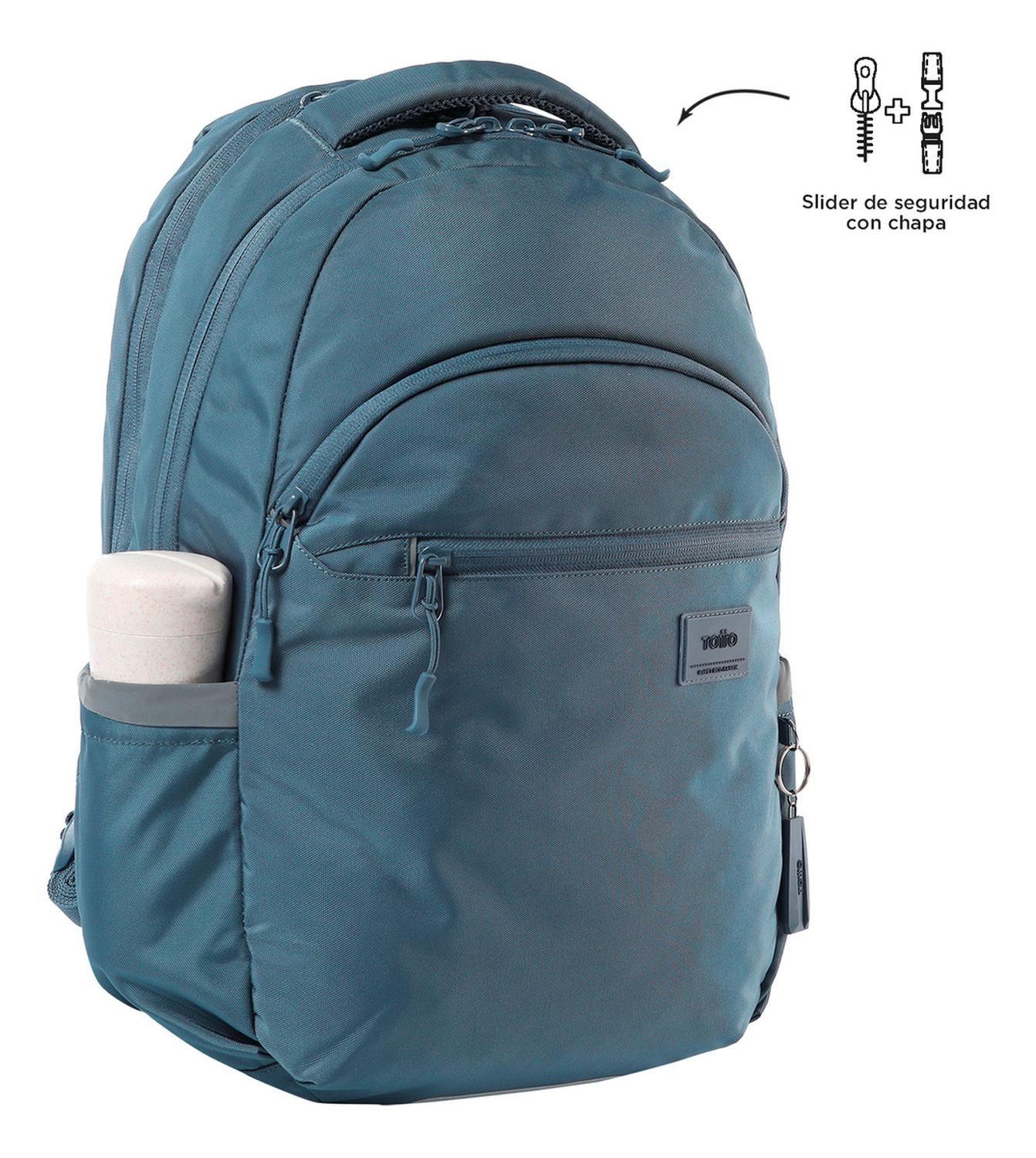 Mochila Ejecutiva Mujer Totto Indo Gris Folkstone Gray-8