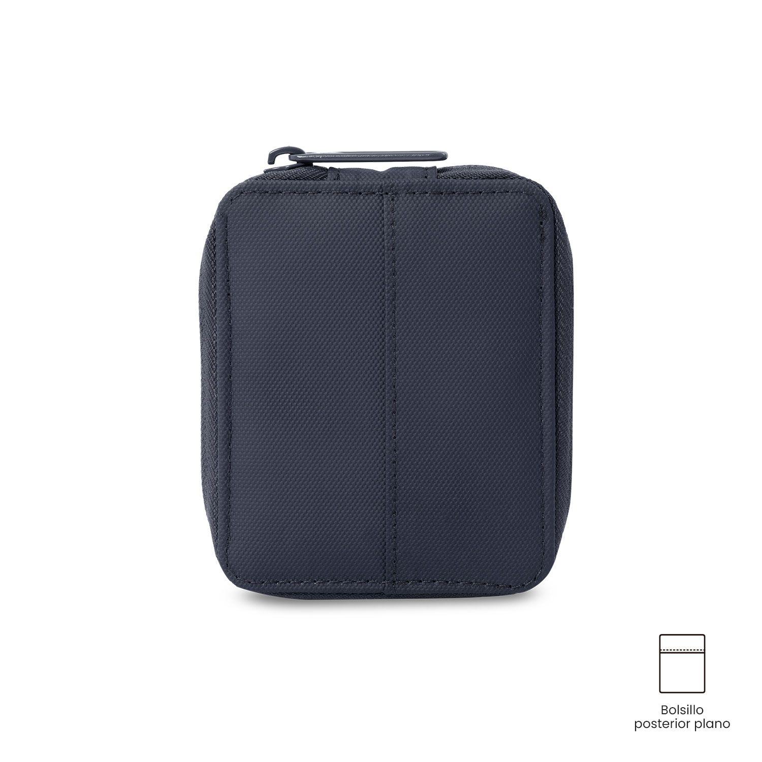 Billetera Hombre Wood Mediana con RFID Blocker Azul -4