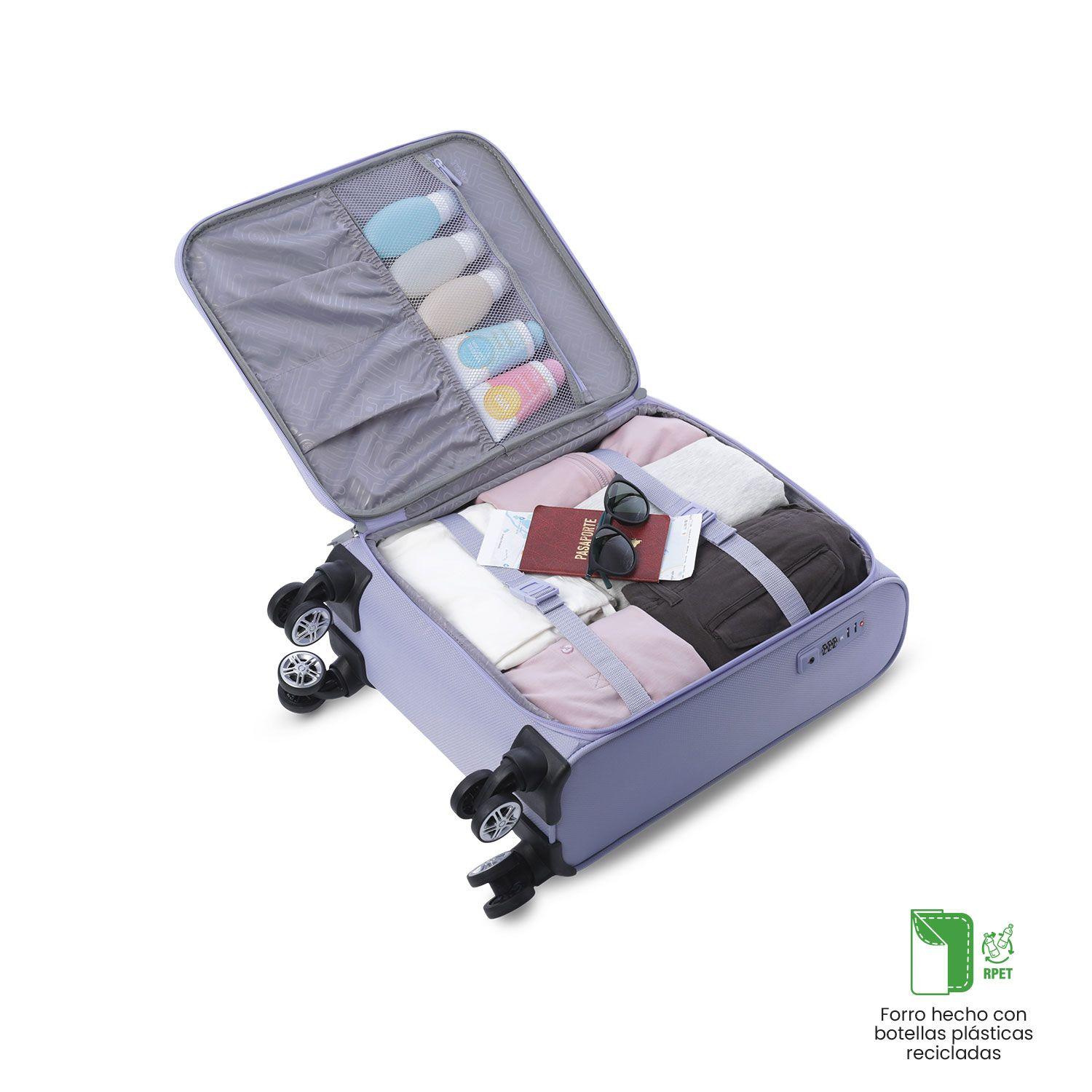 Maleta de 10 kilos 360 Liviana Pequeña Morada Totto-3