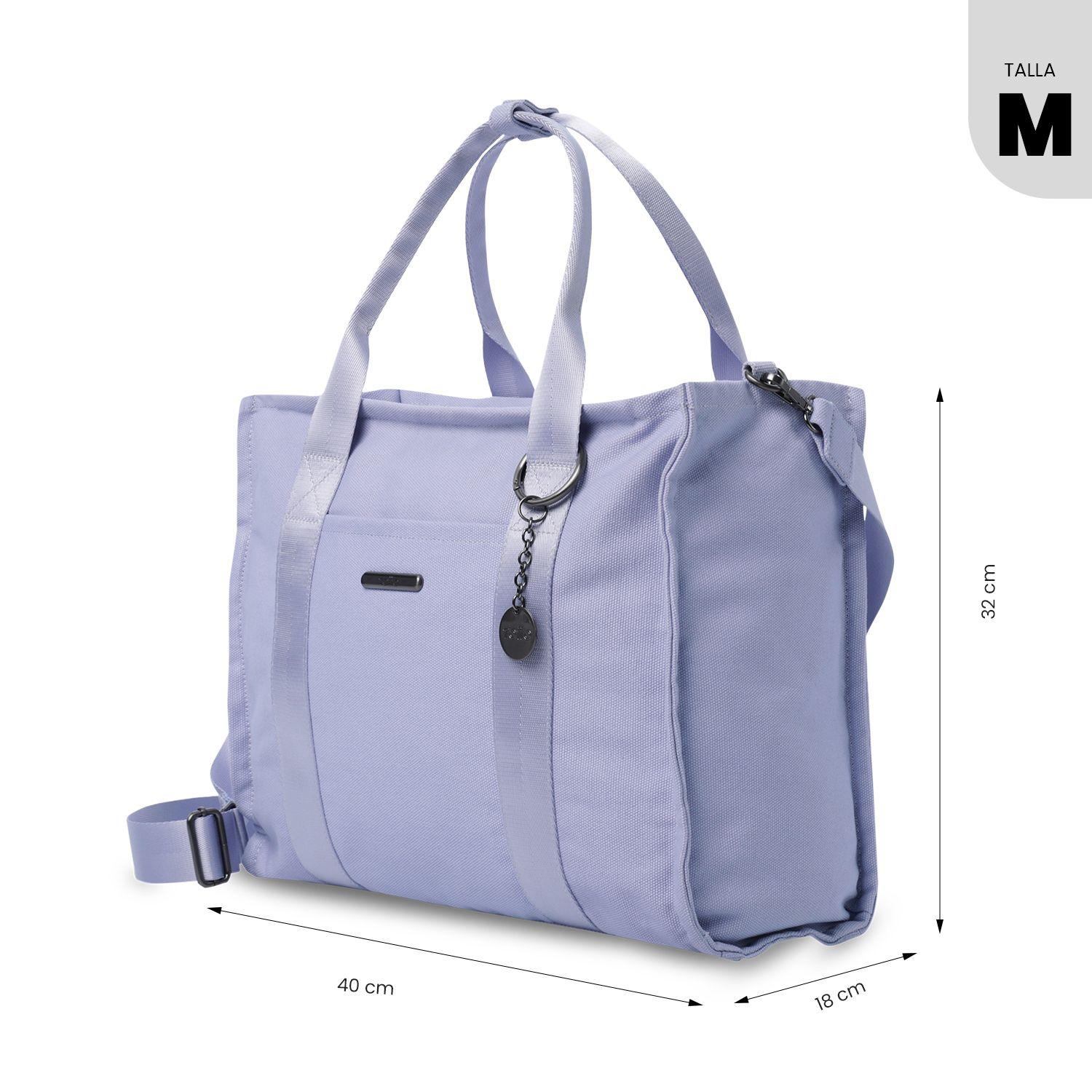 Cartera Mujer Tote-Bag Porta Notebook 15.4" Morado Totto-2