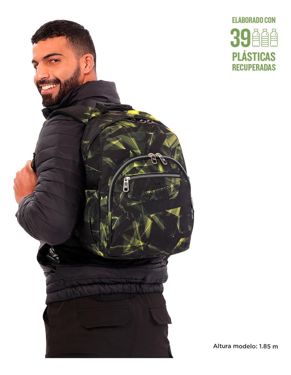 Mochila Escolar Totto Gommas Rpet Negro Renjae-1