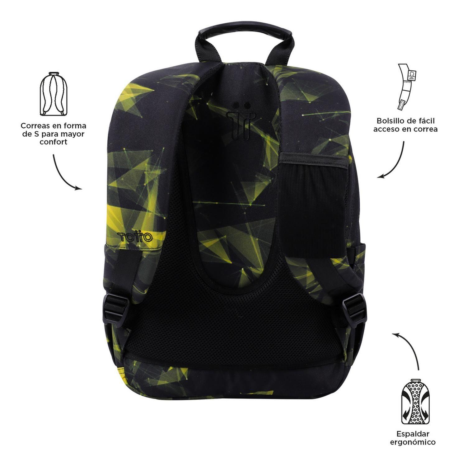 Mochila Escolar Totto Gommas Rpet Negro Renjae-3