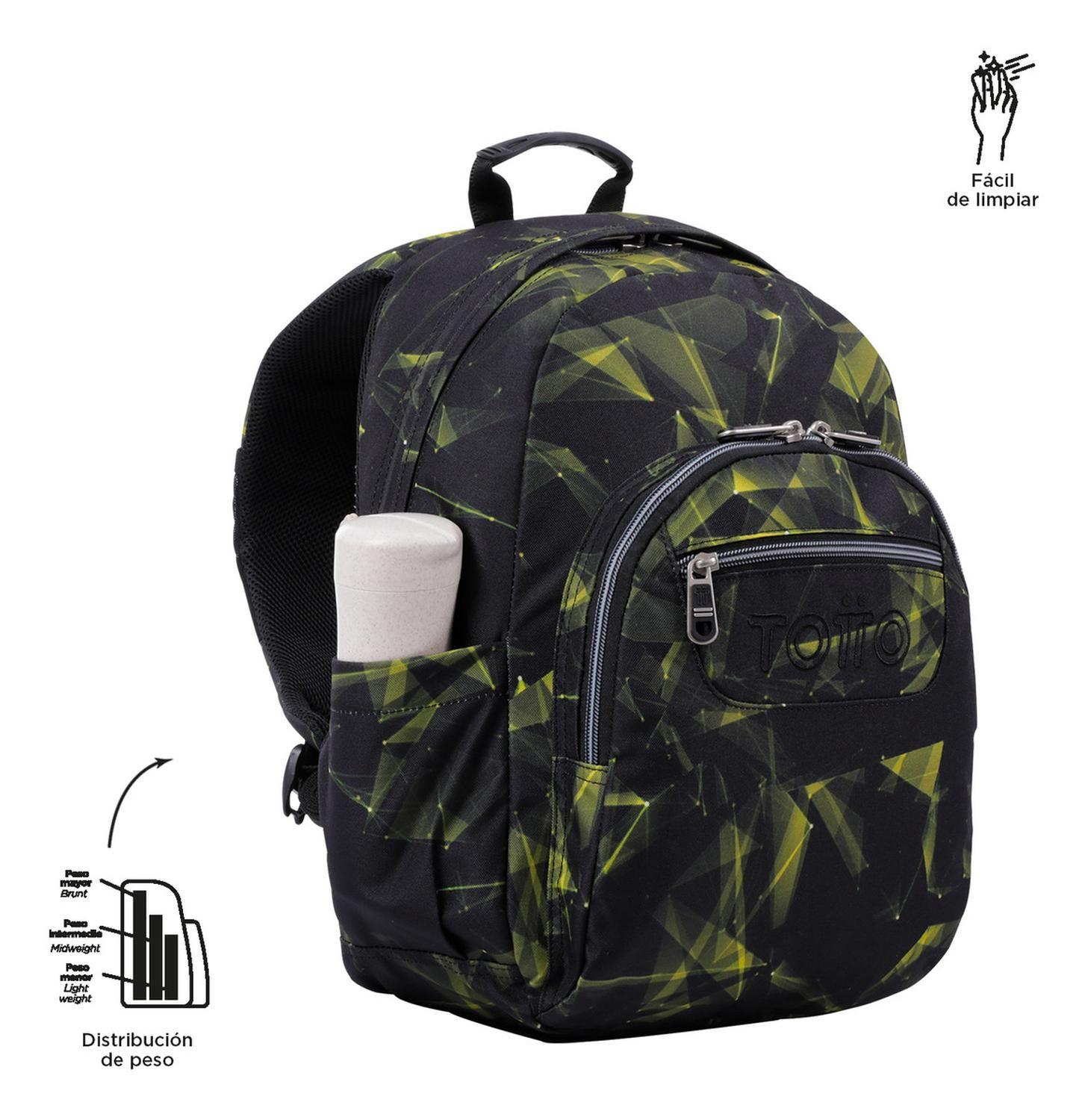 Mochila Escolar Totto Gommas Rpet Negro Renjae-7