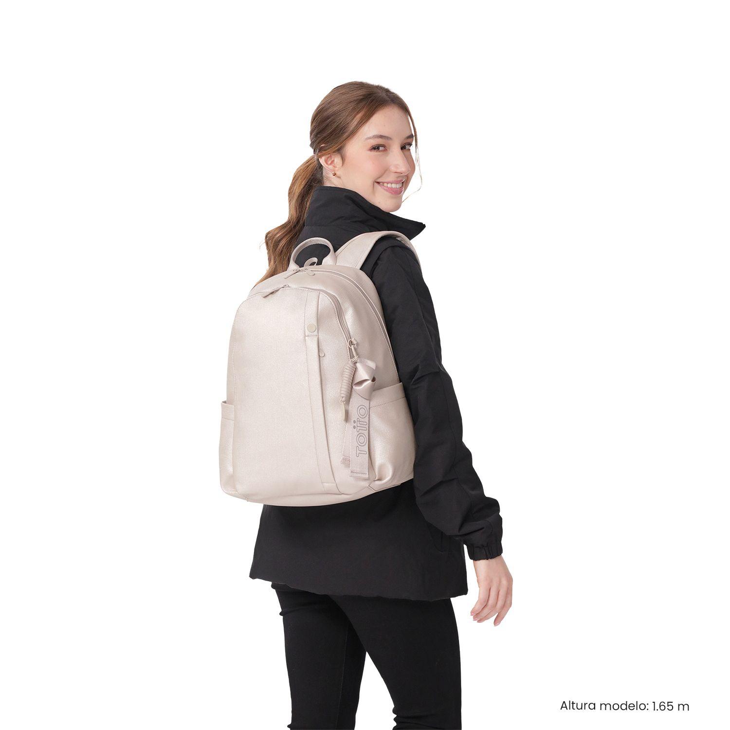Mochila Ejecutivo Porta PC 14" Bow Beige Mujer-1