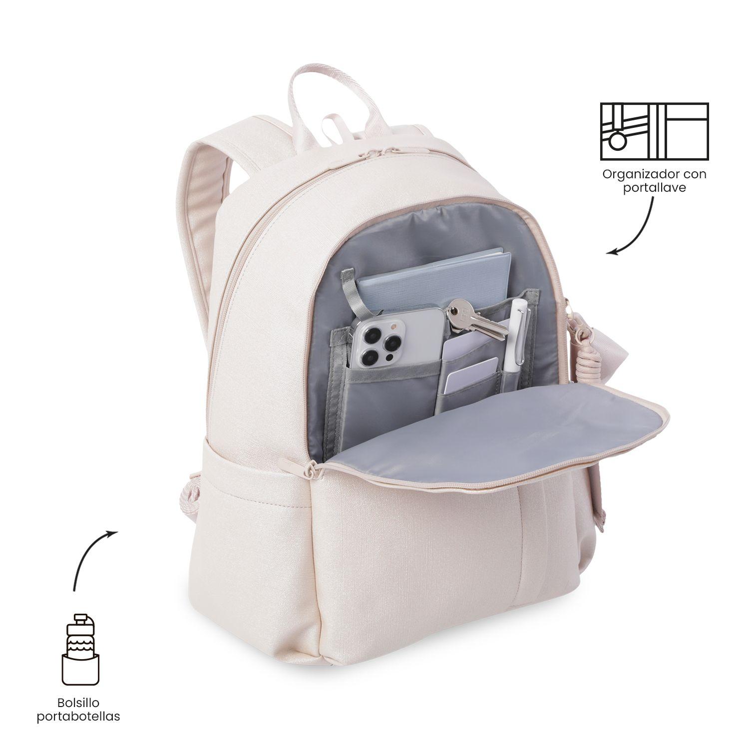 Mochila Ejecutivo Porta PC 14" Bow Beige Mujer-5
