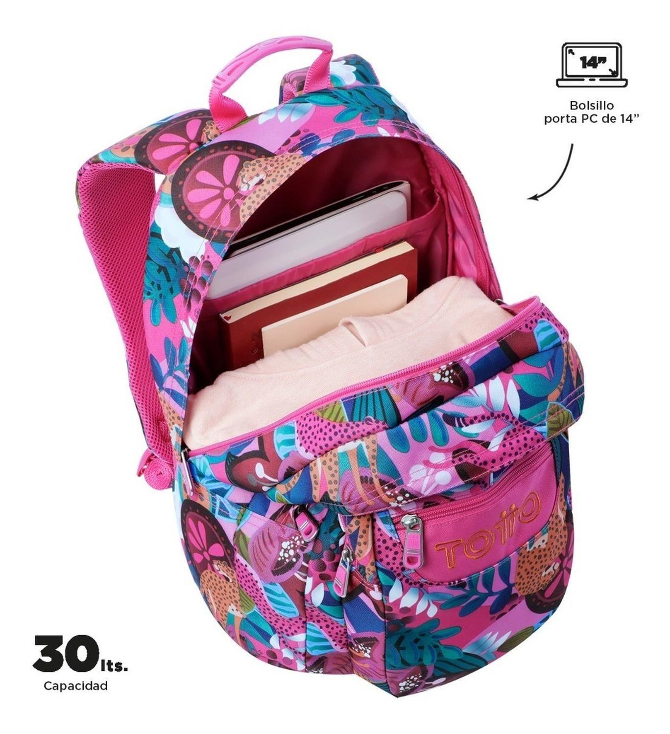 Mochila Notebook Escolar Lapiz Niña Estampado-1