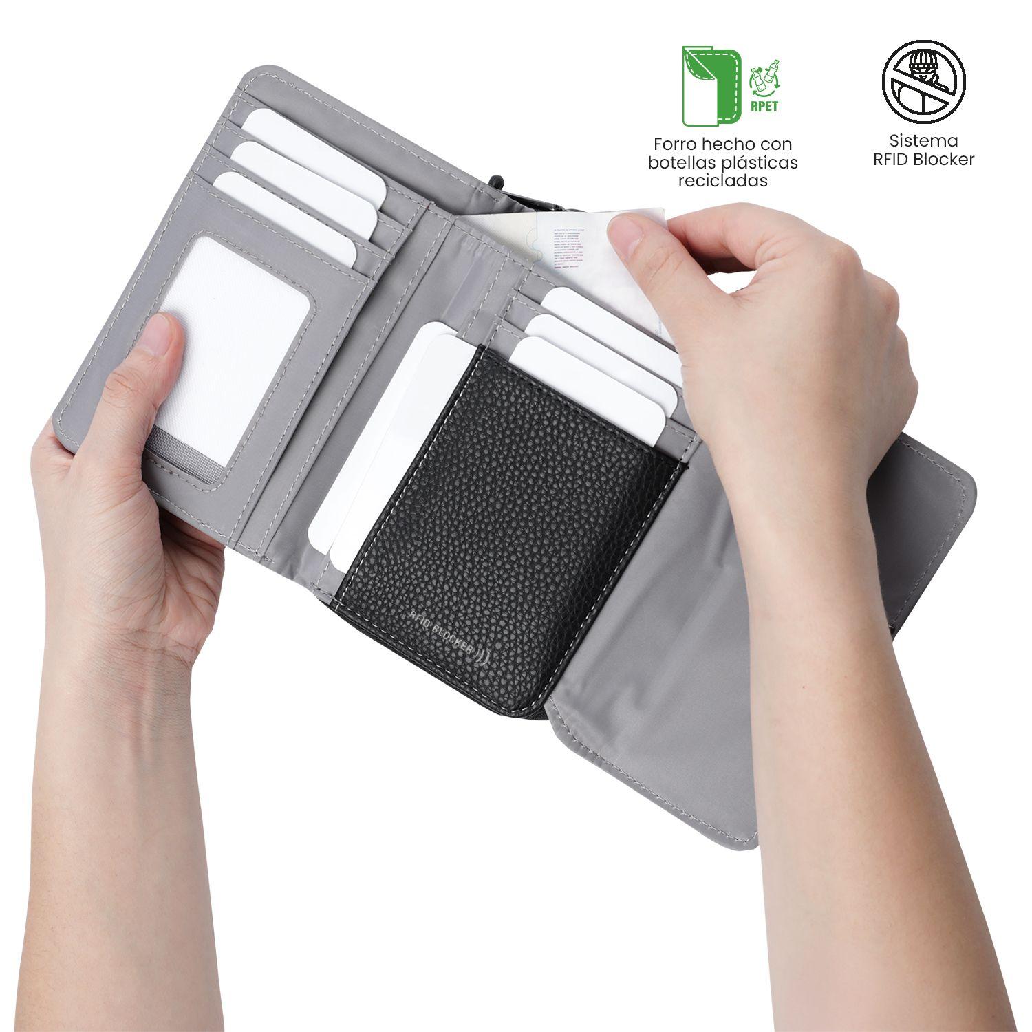 Billetera Totto Mujer Smooth Cri con RFID Blocker Negra -2