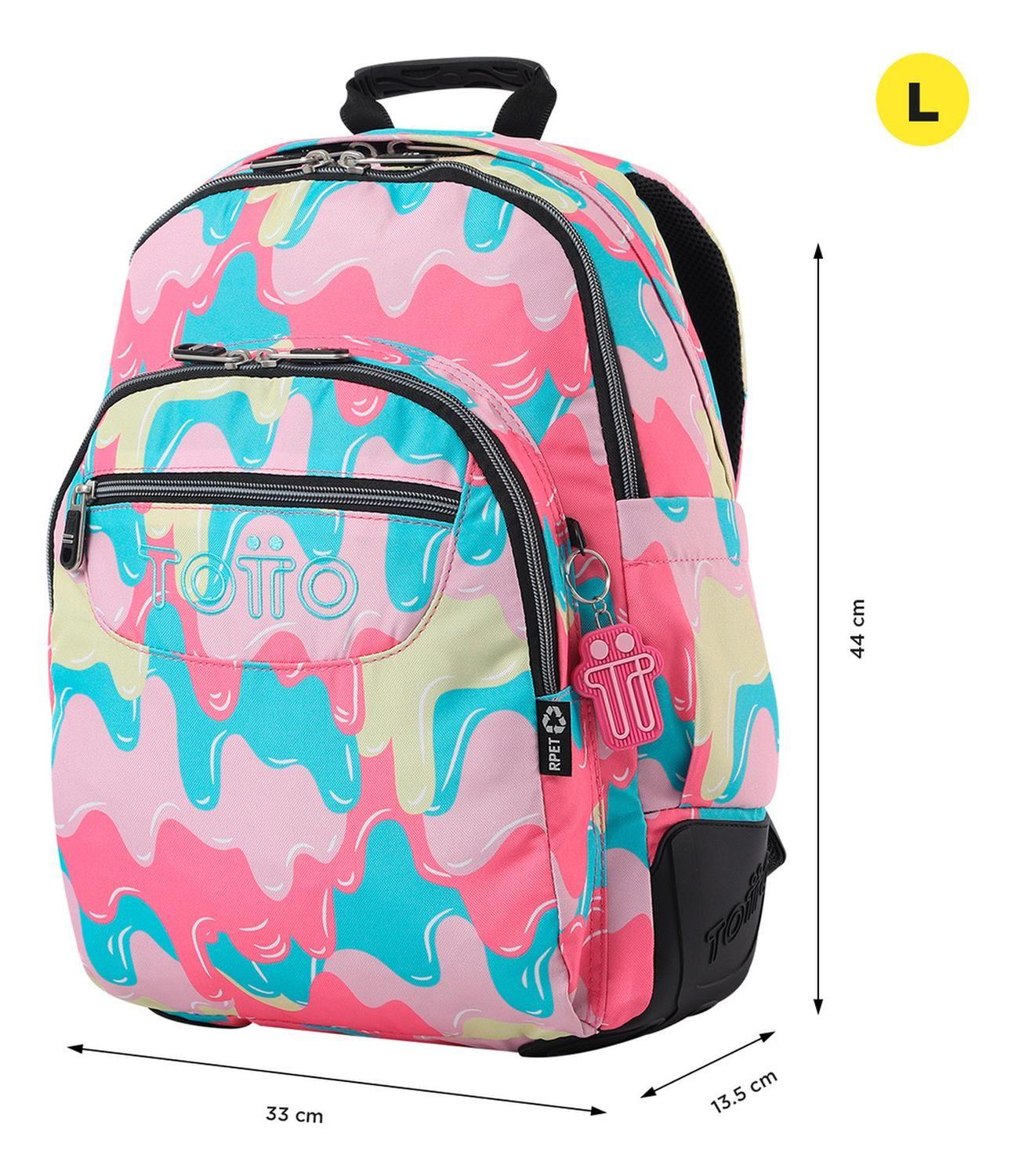 Mochila Escolar Totto Rayol Rpet Rosado Luty-2