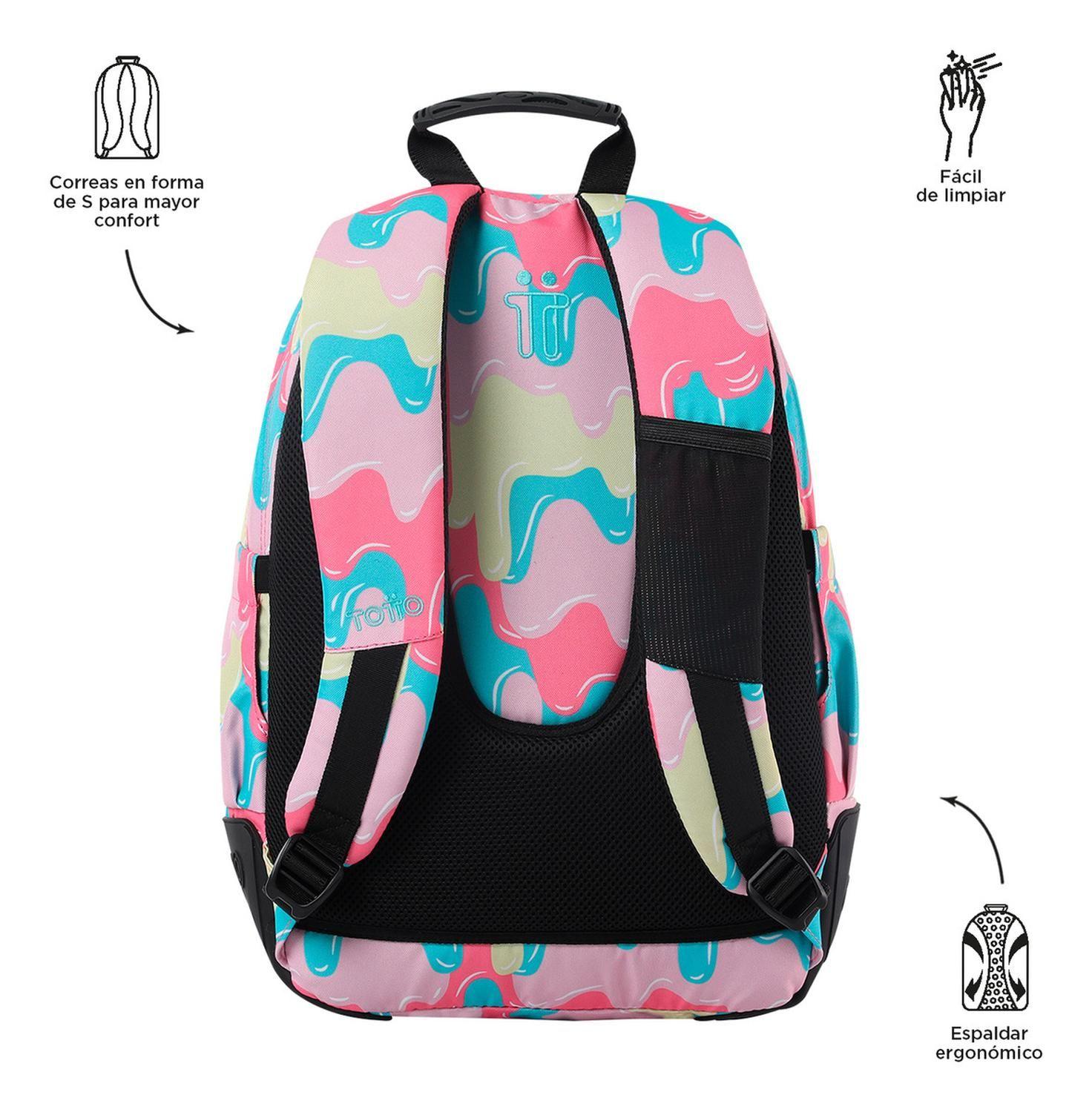 Mochila Escolar Totto Rayol Rpet Rosado Luty-3