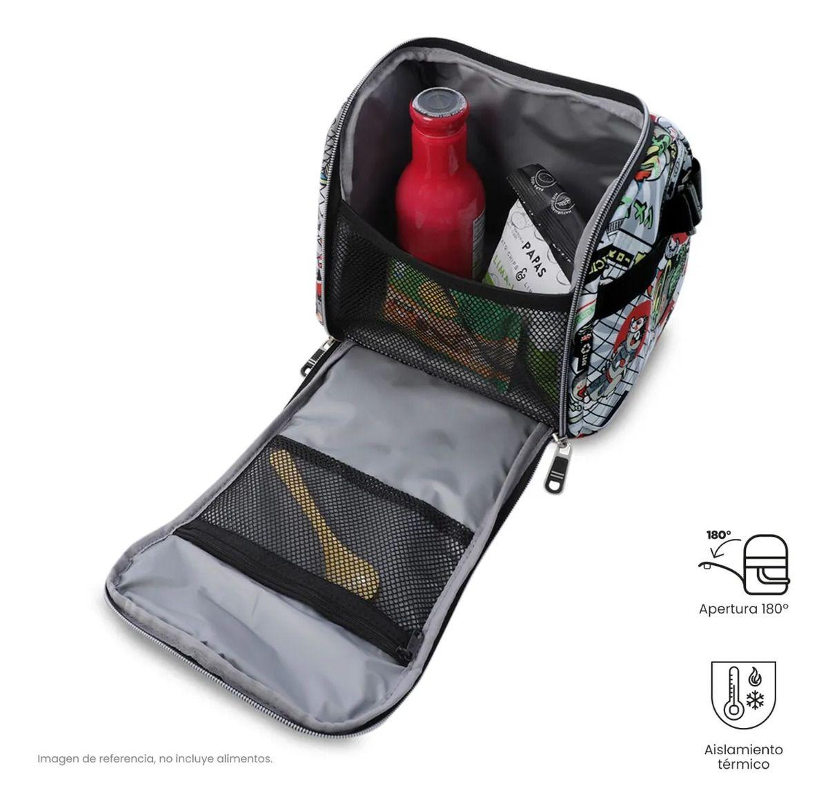 Lonchera Térmica Para Hombre Resaltador Grande Gris-2