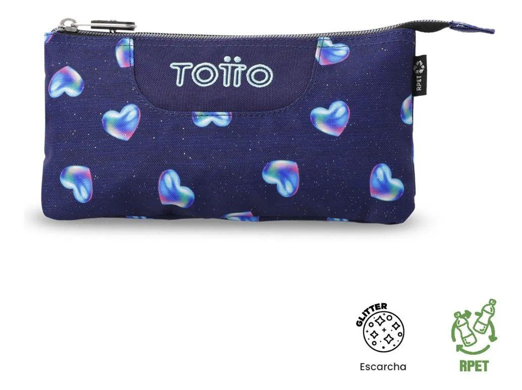 Estuche Multiuso Tablero Glitter Pequeña Azul Mujer-0