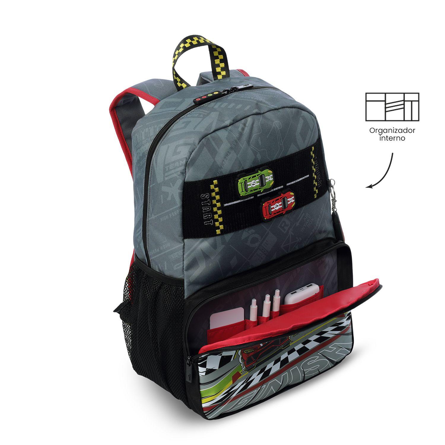 Mochila para Niño Grand Prix Grande Gris-5