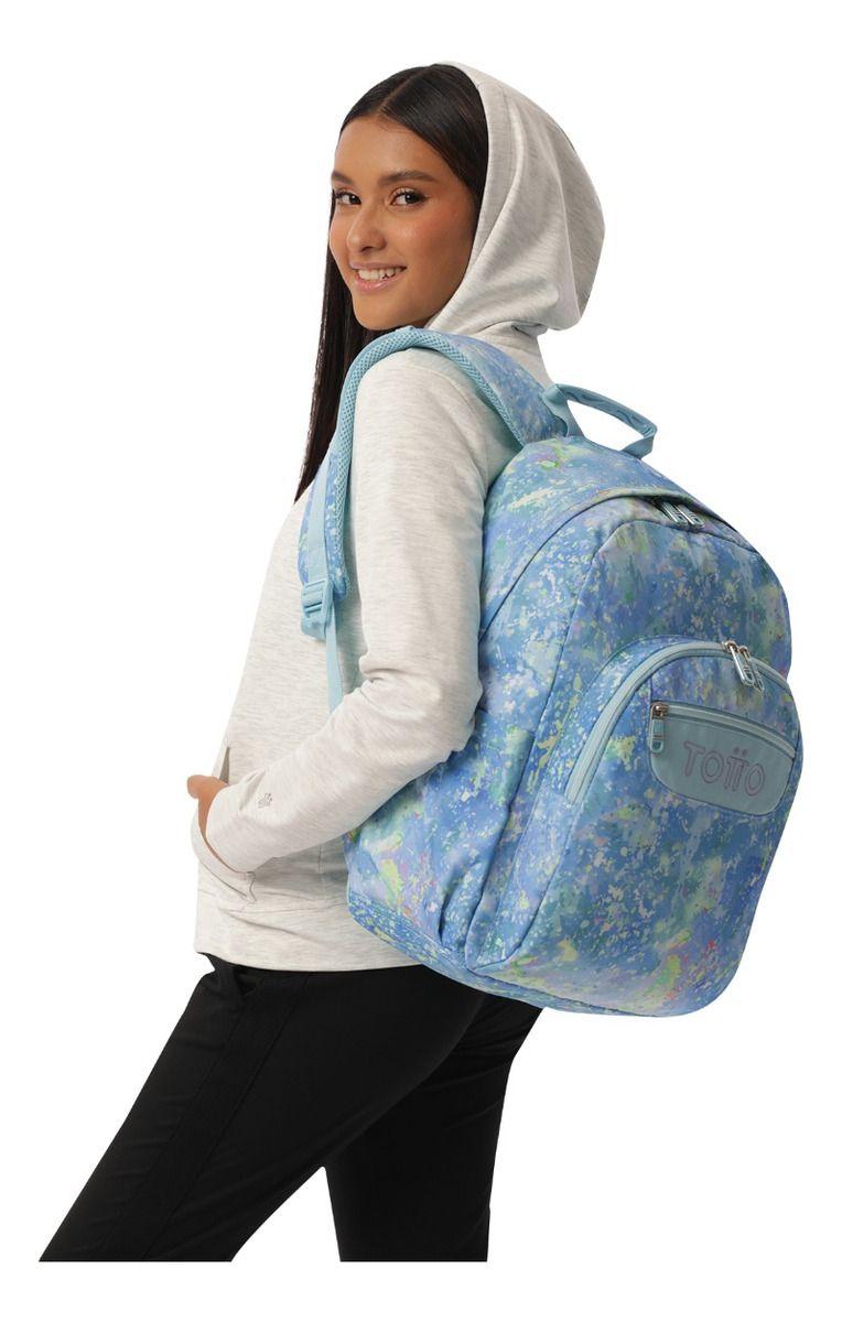 Mochila Urbana Notebook Escolar Totto Classic Acuarela Niña-5