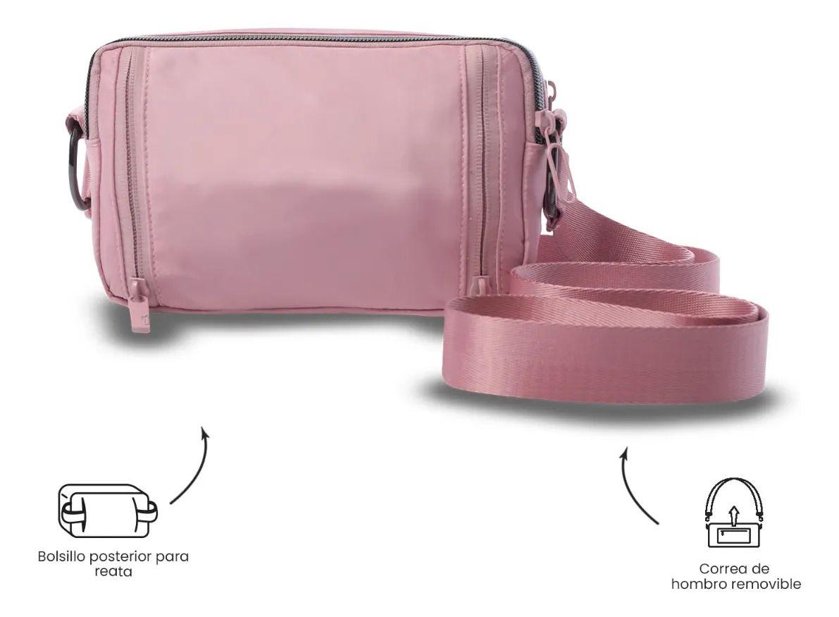 Bolso Para Mujer Funty 3.0 Tipo Crossbody Pequeño Rosado-5