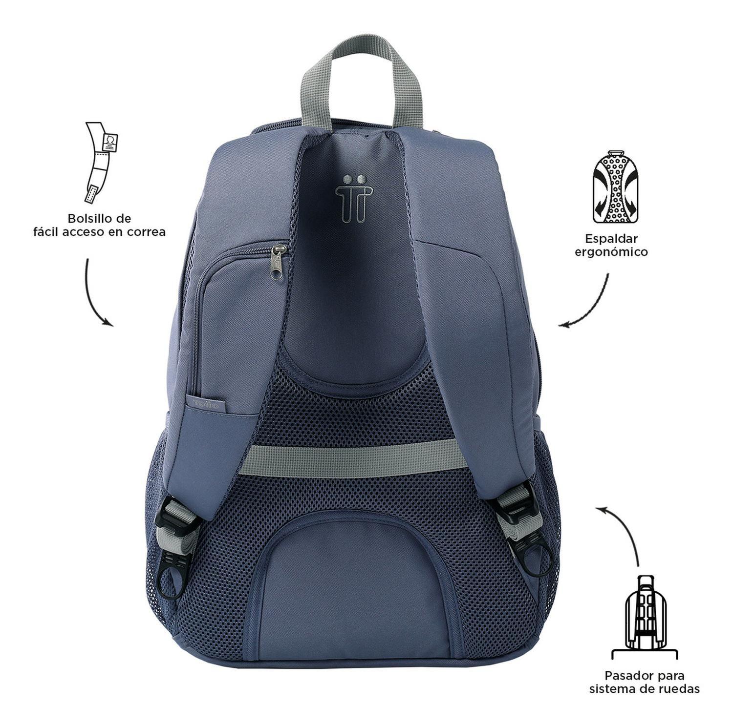 Mochila Ejecutiva Hombre Totto Goctal Gris Folkstone Gray-3