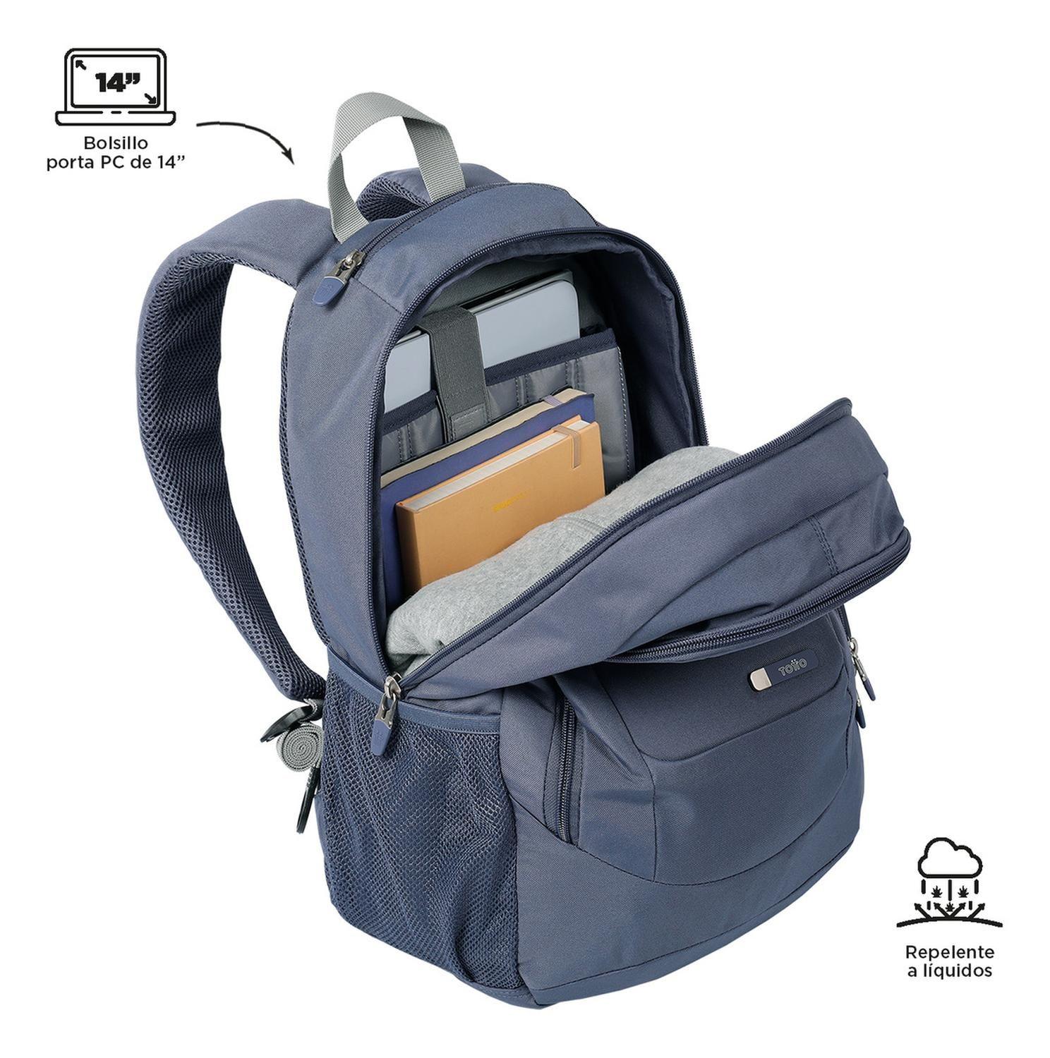 Mochila Ejecutiva Hombre Totto Goctal Gris Folkstone Gray-4