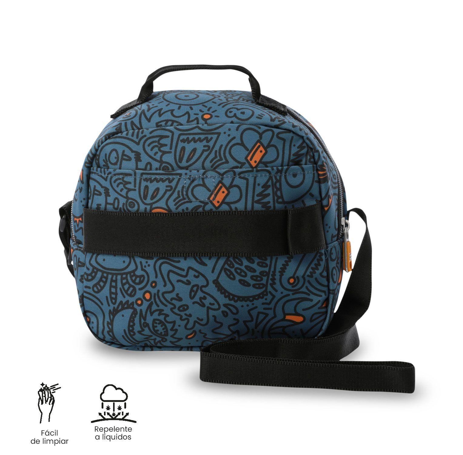 Lonchera Térmica Hombre Borrador Mediana Azul Totto-4