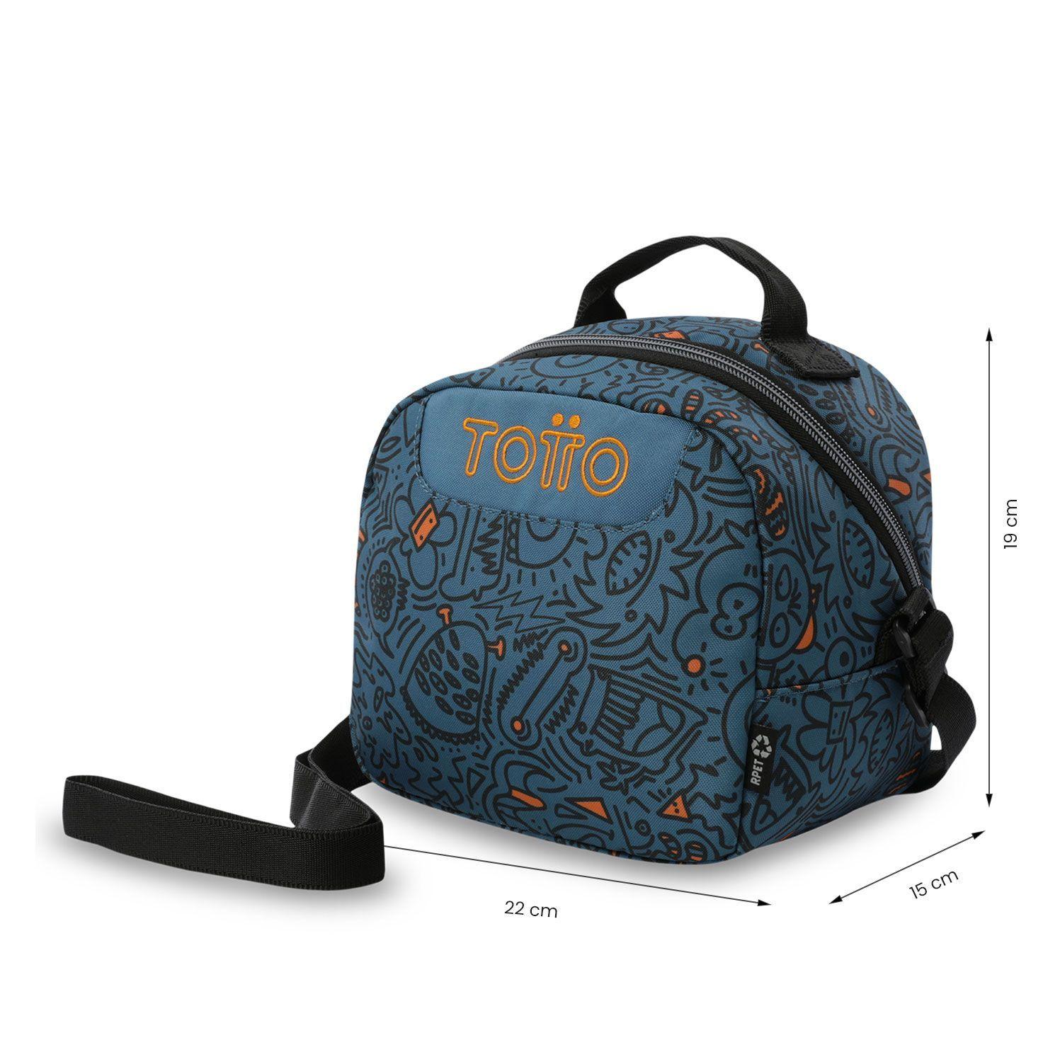 Lonchera Térmica Hombre Borrador Mediana Azul Totto-3