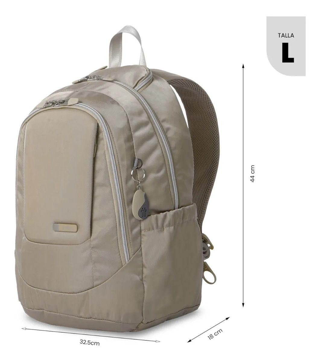 Mochila Universitario  Goctal Twill 3.0 Porta Pc 14  Beige-2
