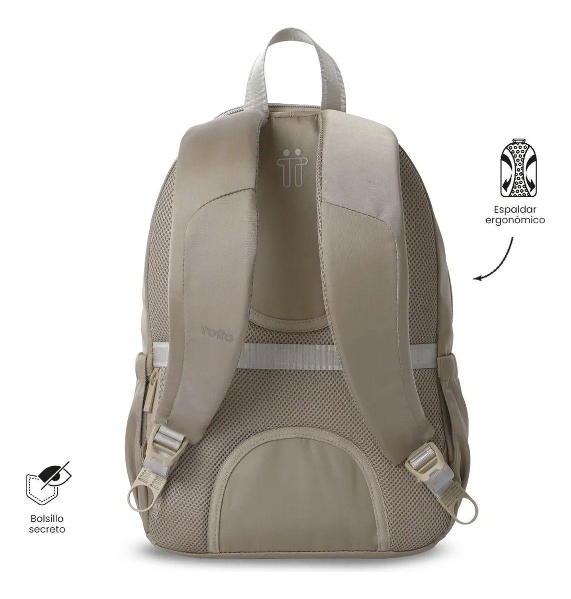 Mochila Universitario  Goctal Twill 3.0 Porta Pc 14  Beige-3