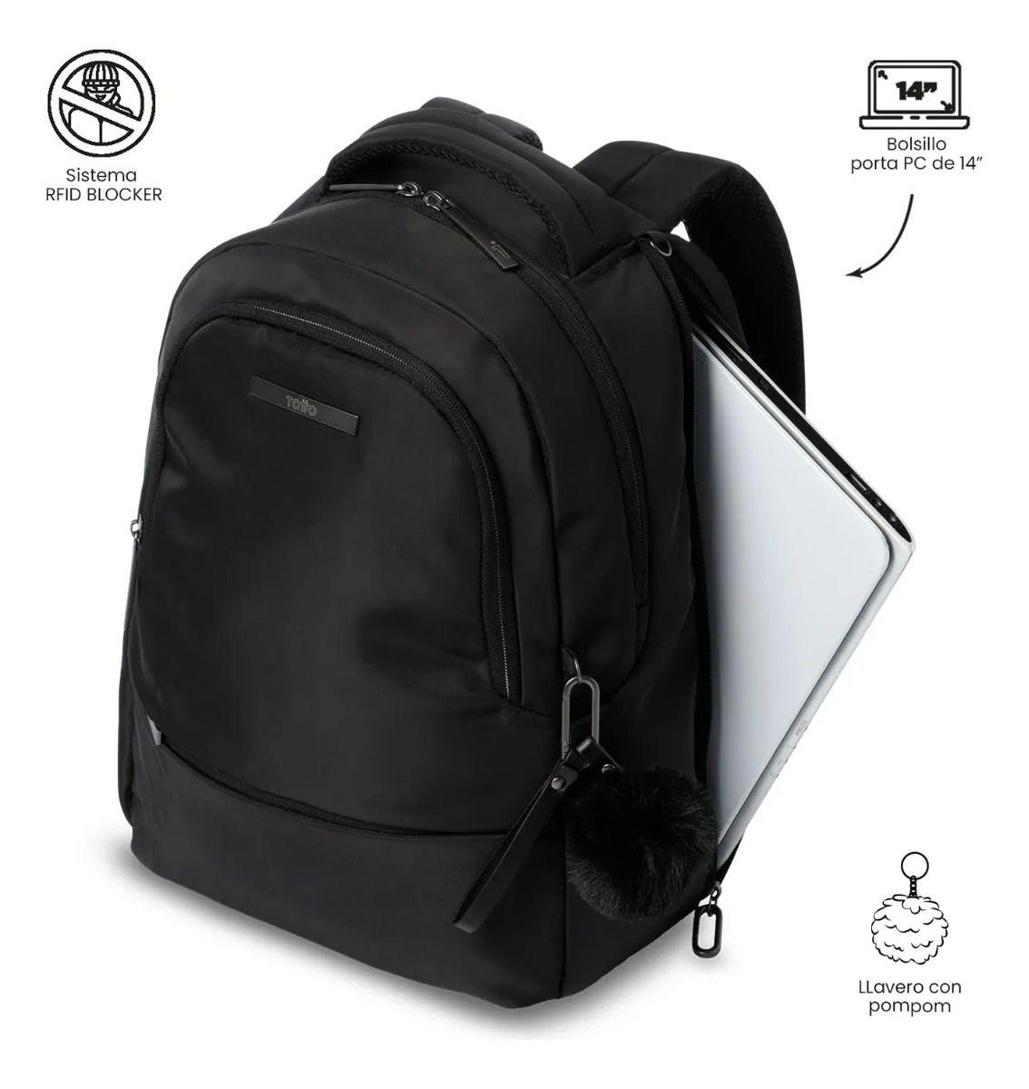 Mochila Para Oficina Pc 14  Adelaide 2 2.0 Mediano Negro-4
