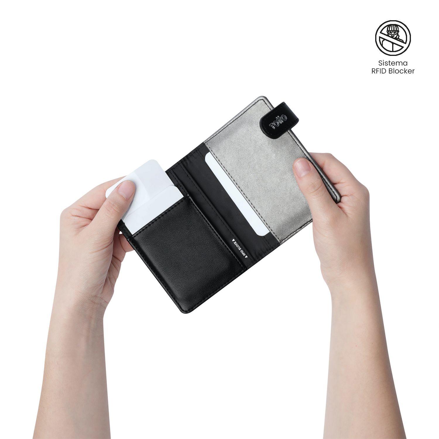 Porta Documentos Style con RFID Blocker Negro  Totto-2