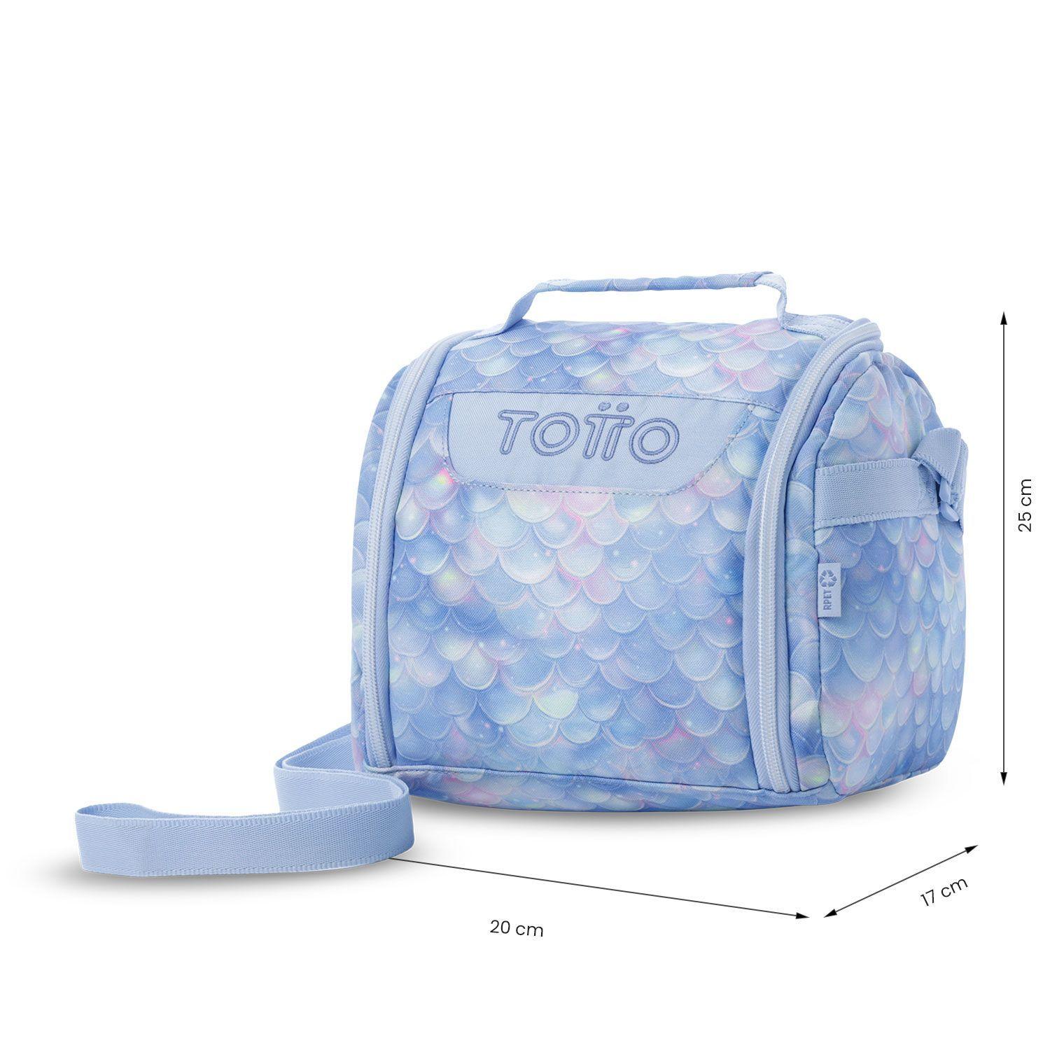Lonchera Térmica Mujer Resaltador Grande Azul Totto-3