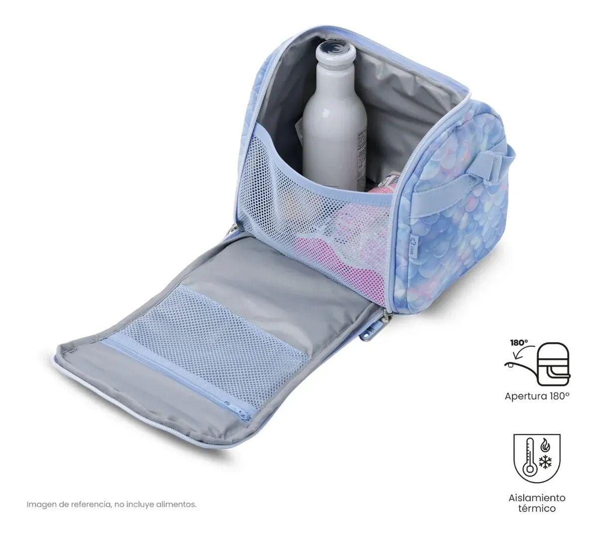 Lonchera Térmica Para Mujer Resaltador Grande Azul-2