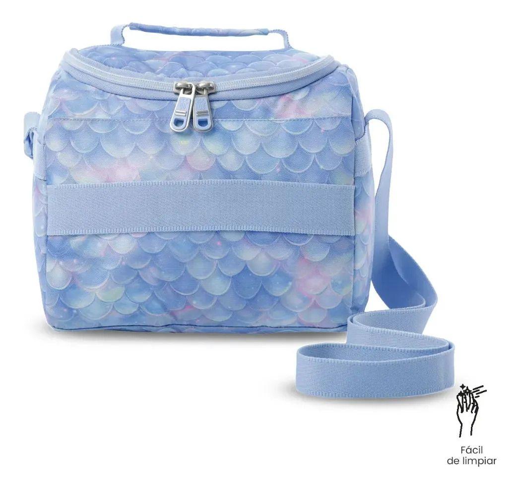 Lonchera Térmica Para Mujer Resaltador Grande Azul-5
