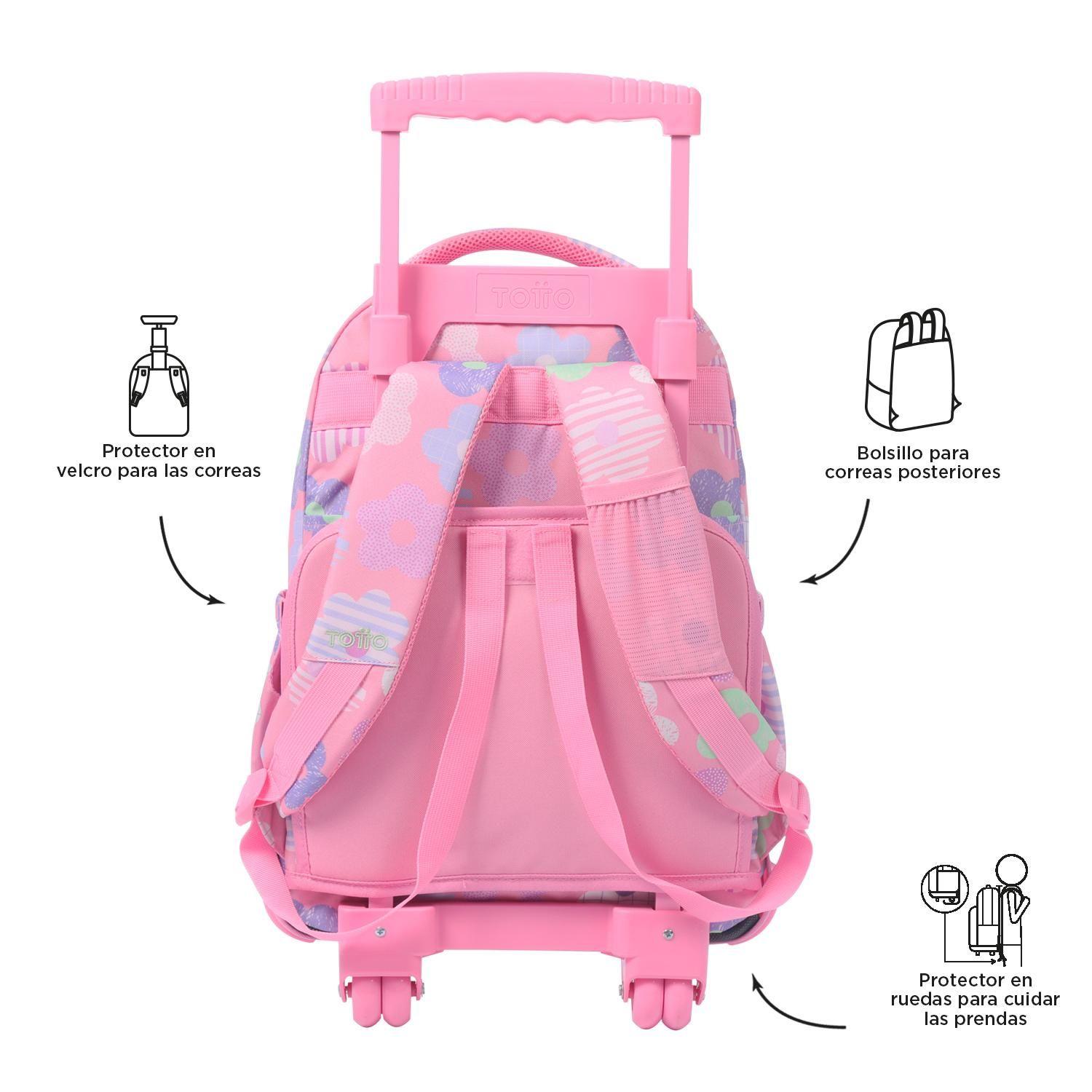 Mochila Escolar con Ruedas Bomper Renglon Margaly-3