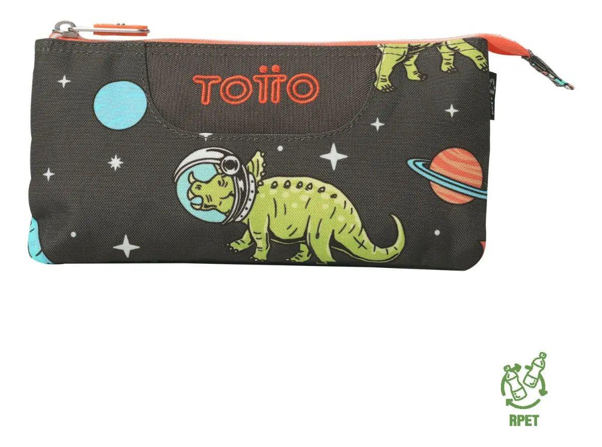 Estuche Totto Tablero Dinosaurio Gris-3