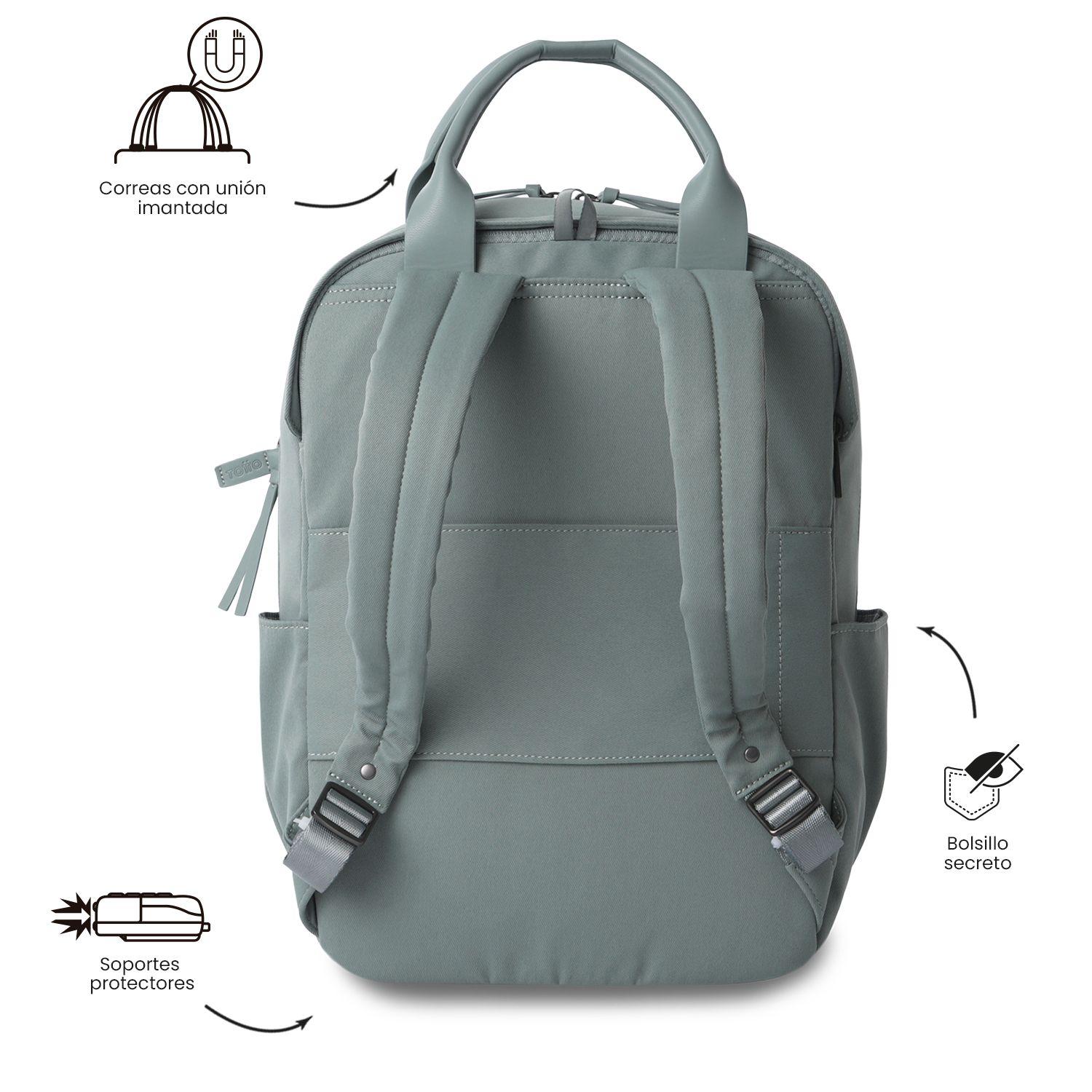 Mochila Ejecutivo Porta PC 14" Toscana Verde Mujer-3