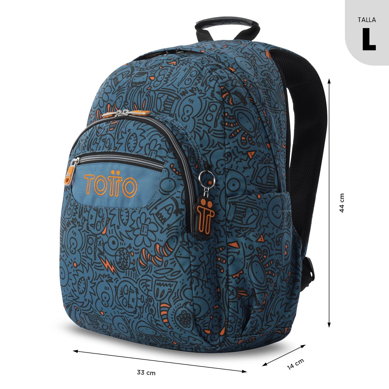 Mochila Escolar Notebook 14" Acuarela Azul  Totto-2
