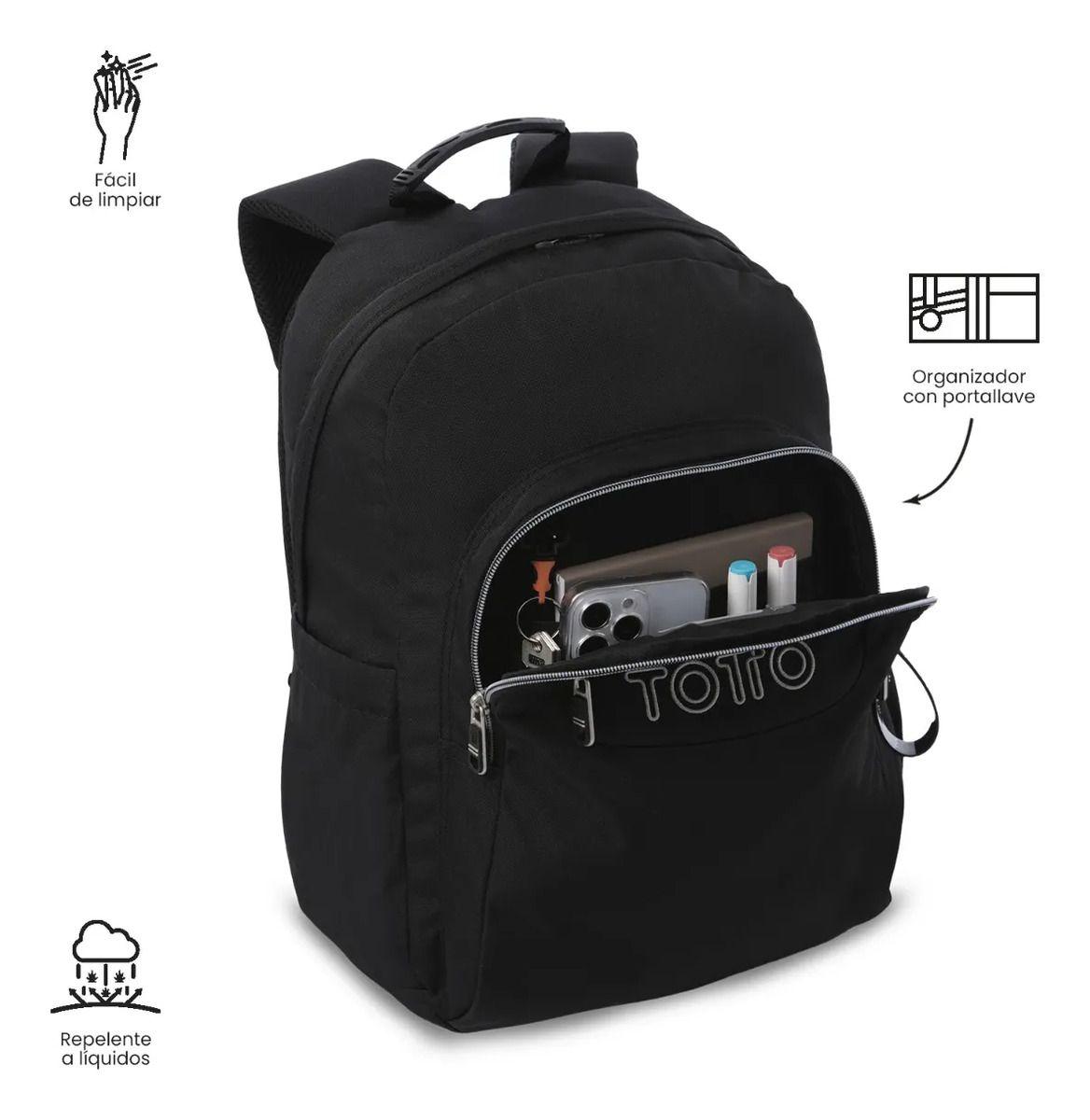 Mochila Universitario Acuarela Ecole Solid Porta Pc14  Negro-5
