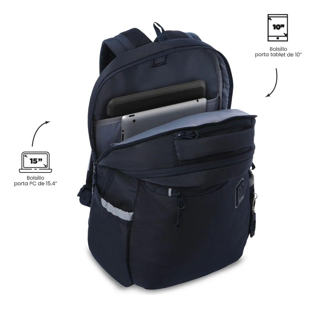 Mochila Universitario  Porta Pc 15  Indo 2.0 Azul-3