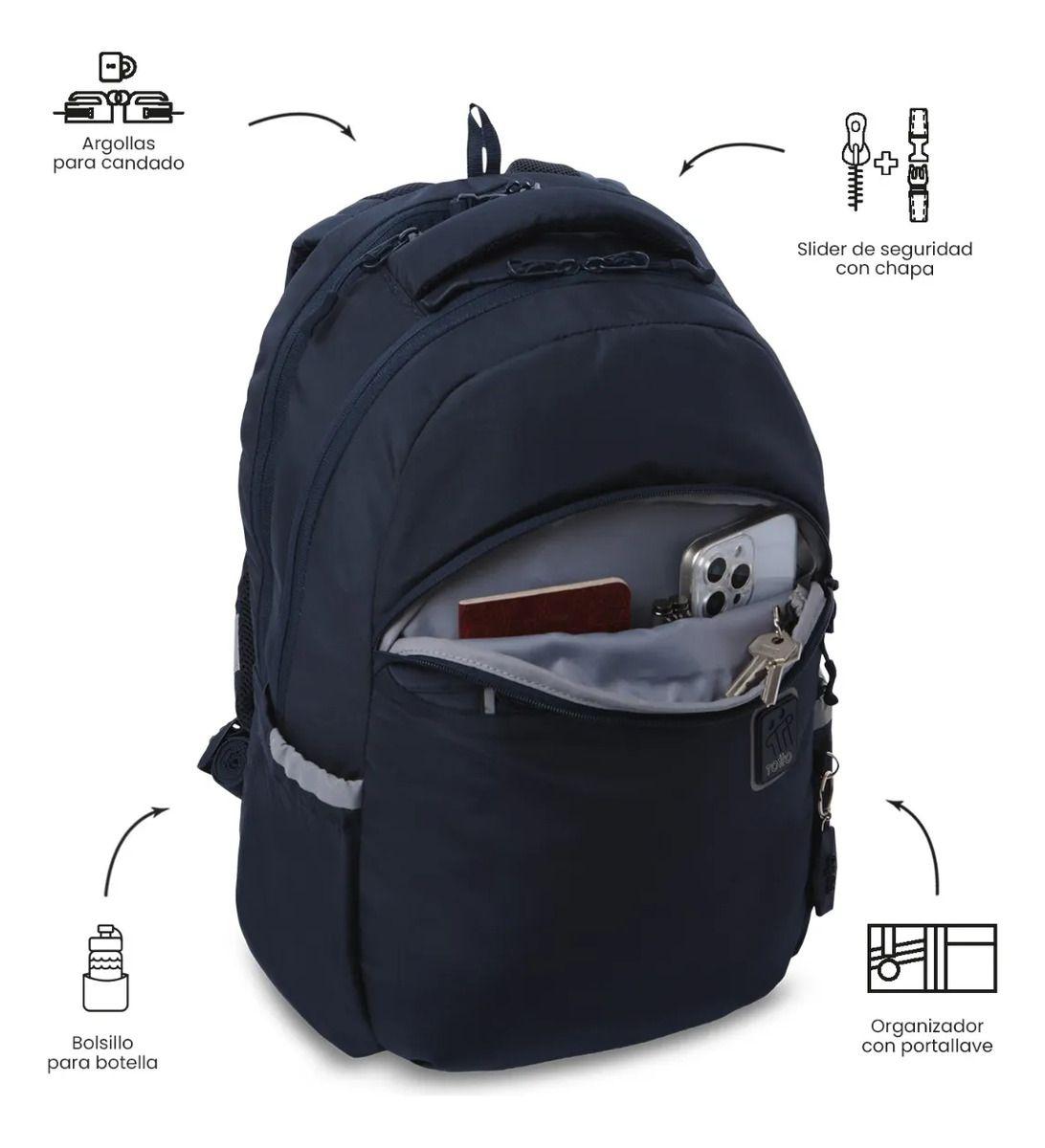 Mochila Universitario  Porta Pc 15  Indo 2.0 Azul-4