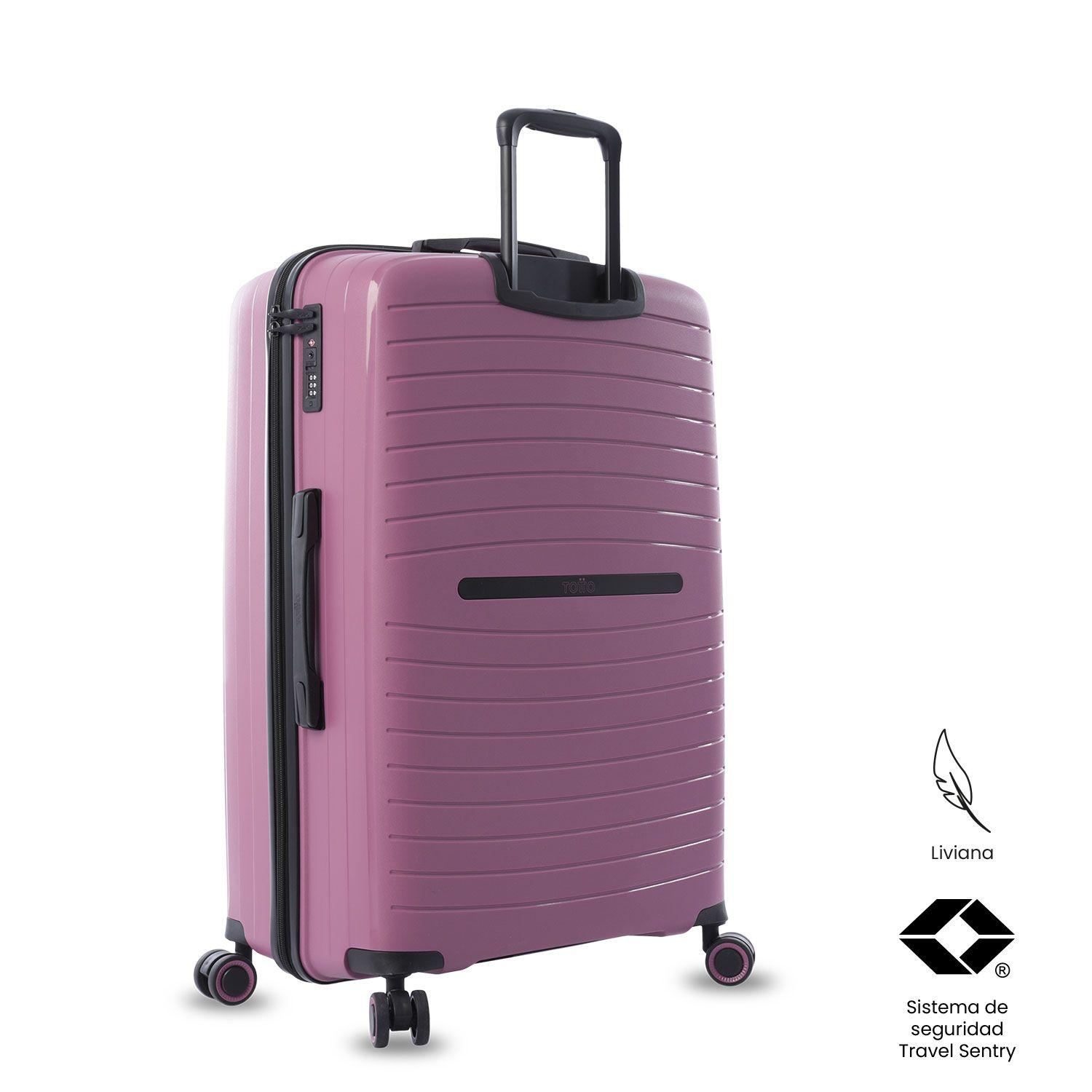 Maleta de Viaje Grande 23 Kilos 360 Wave 2.0 Rosada Totto-4