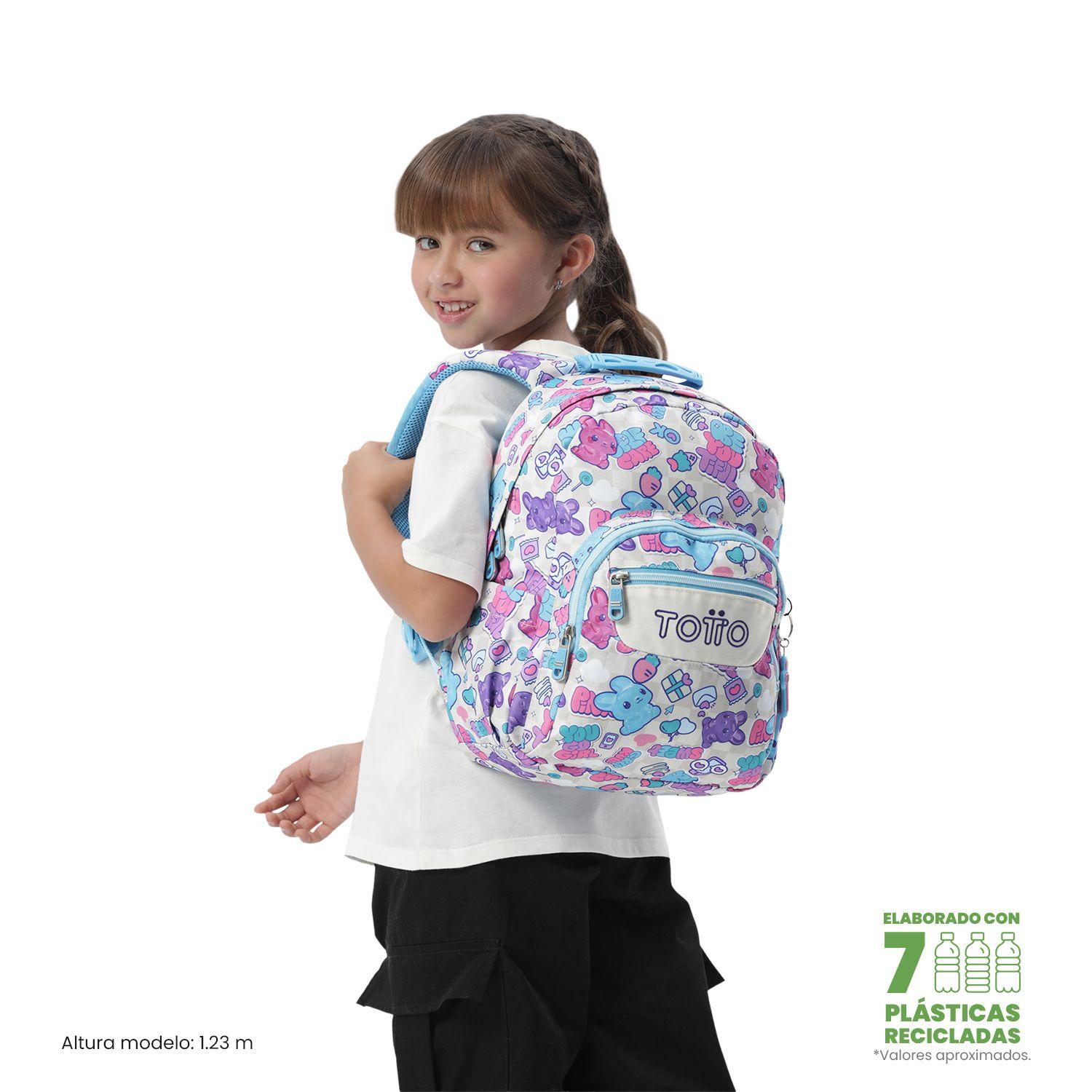 Mochila Escolar Juvenil Porta Tablet 10" Tempera Blanco-1