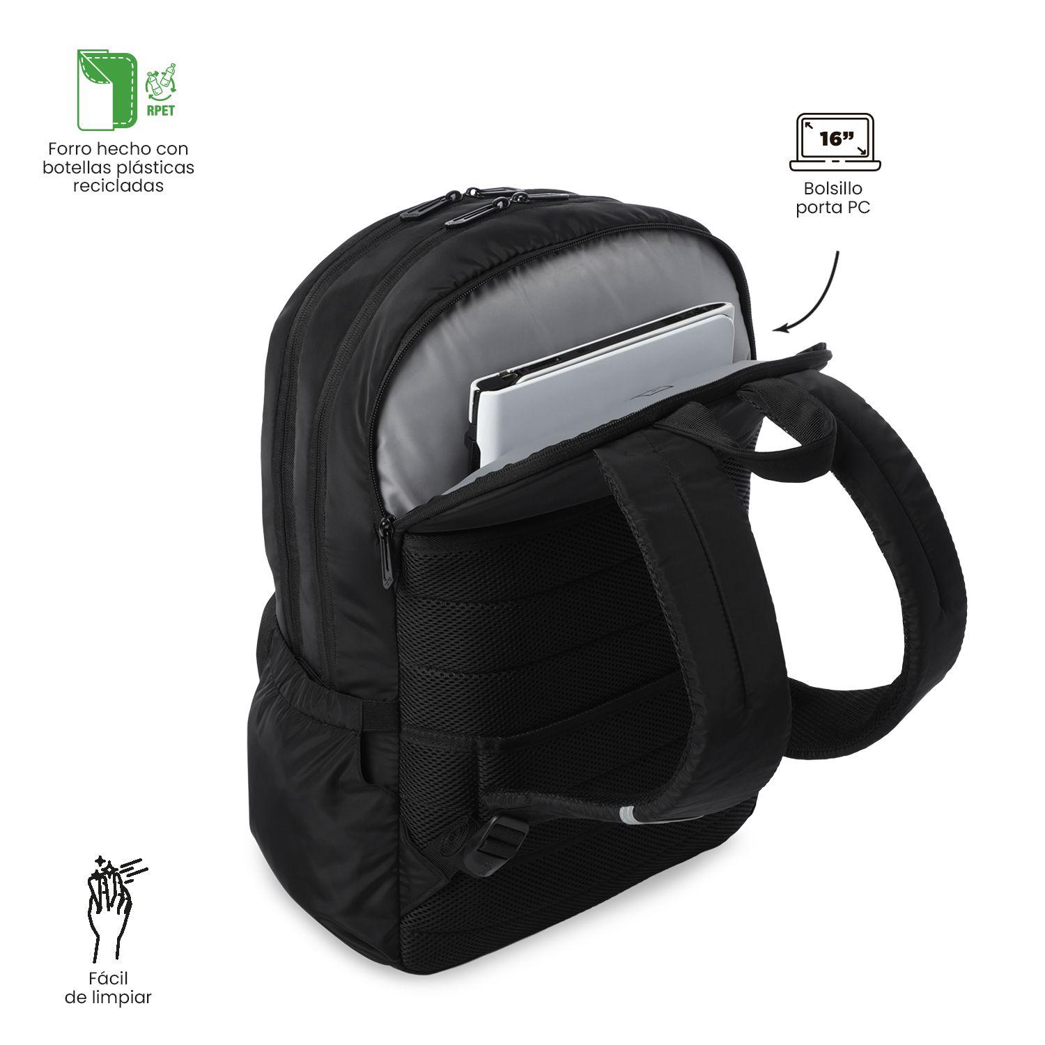 Mochila Universitario Campus Porta PC 16" Negro-4