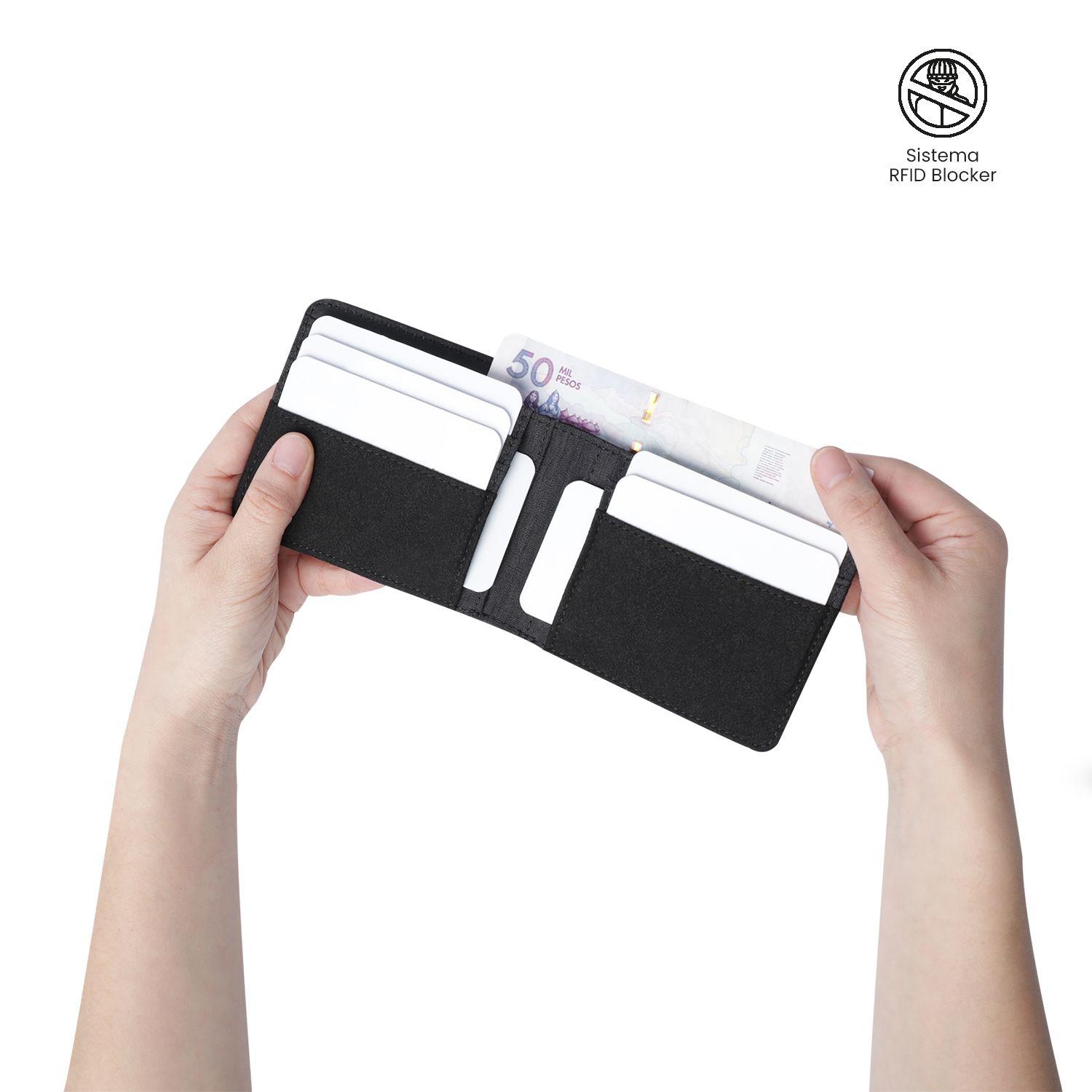 Billetera Totto Hombre Lad con RFID Blocker Negra-2