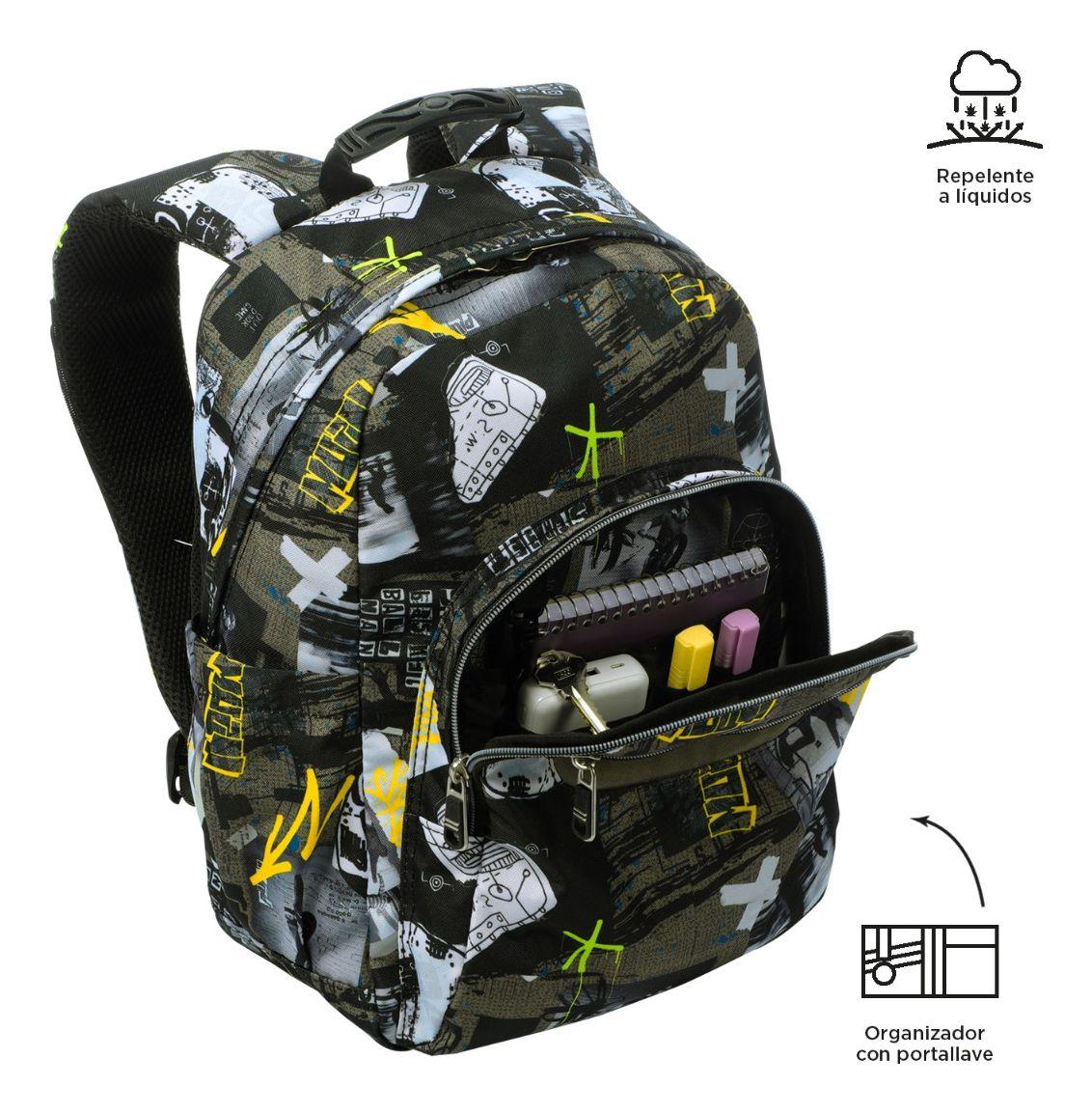 Totto Mochila Notebook Escolar Niño Impermeable Eco018-5