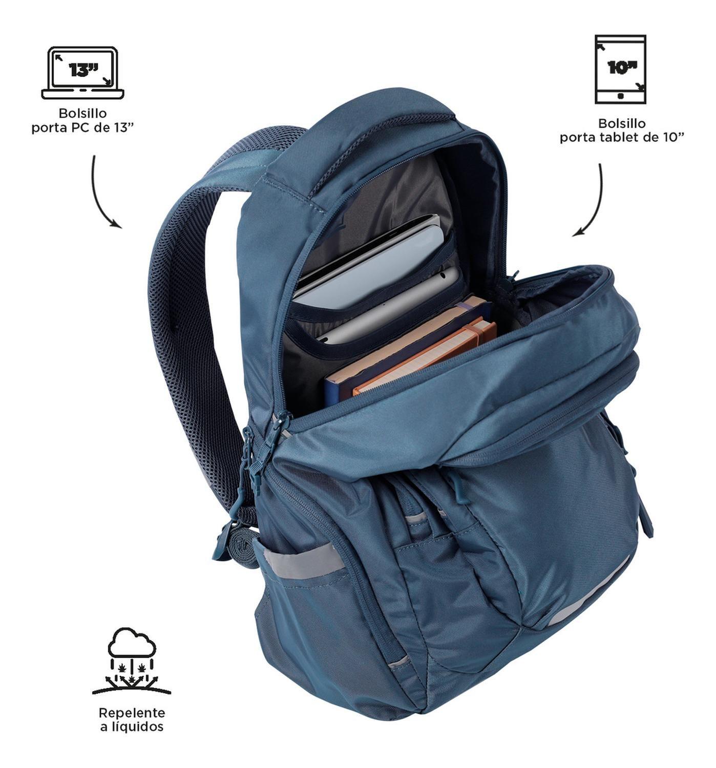 Mochila Ejecutiva Mujer Totto Eufrates Gris Folkstone Gray-4